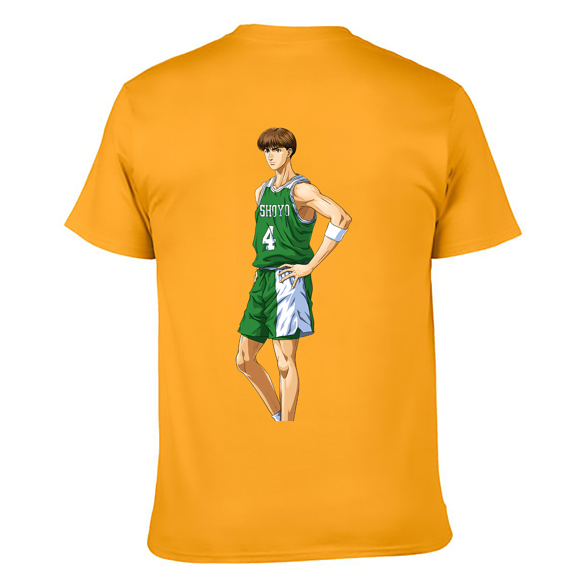 （画像用） SLAM DUNK／スラムダンク 綿100％ メンズ半袖Tシャツ（バックプリント） 通気性
