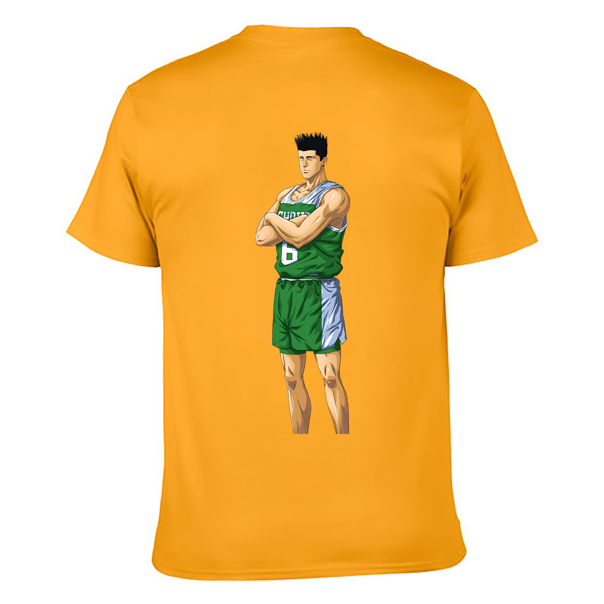 （画像用） SLAM DUNK／スラムダンク 綿100％ メンズ半袖Tシャツ（バックプリント） 通気性