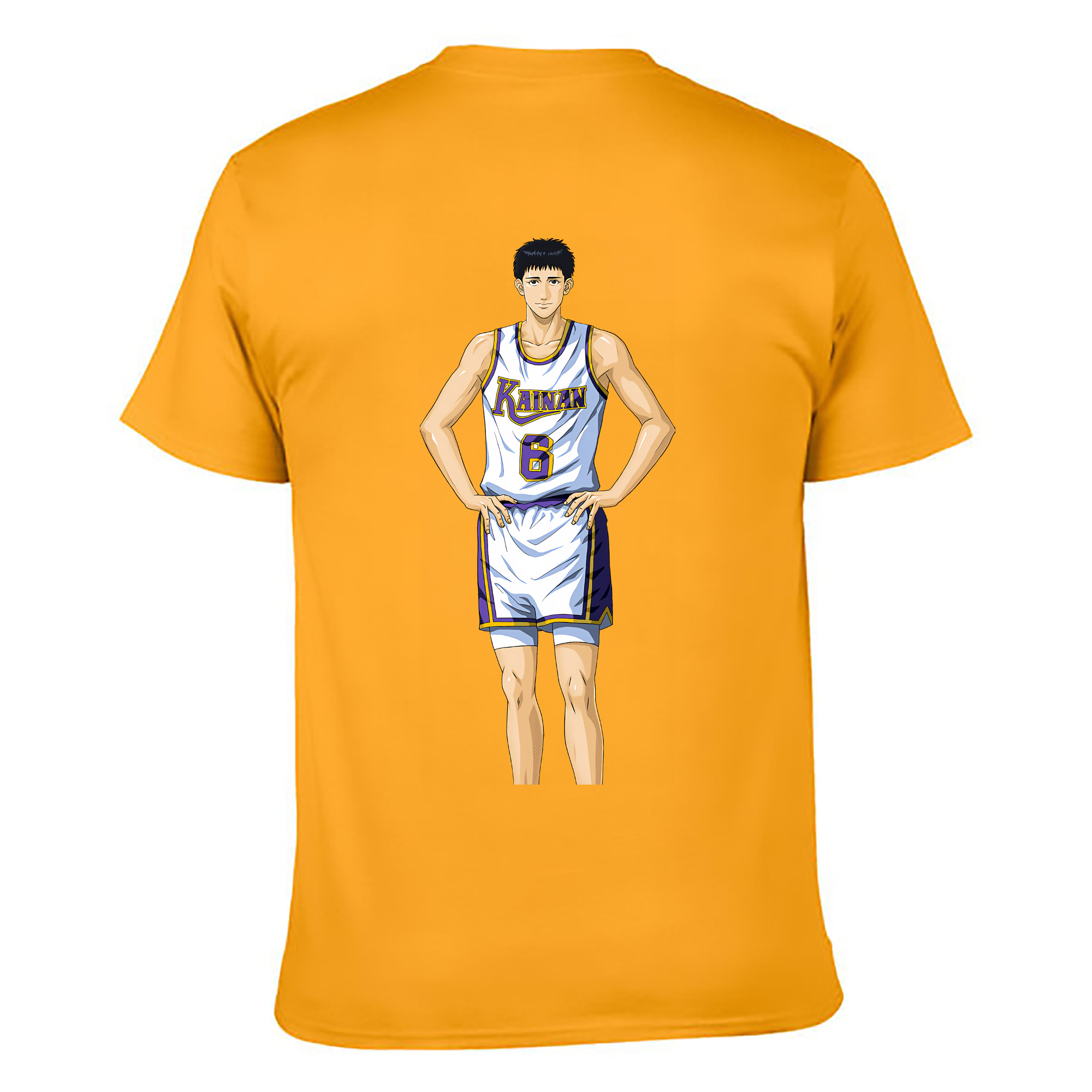 （画像用） SLAM DUNK／スラムダンク 綿100％ メンズ半袖Tシャツ（バックプリント） 通気性