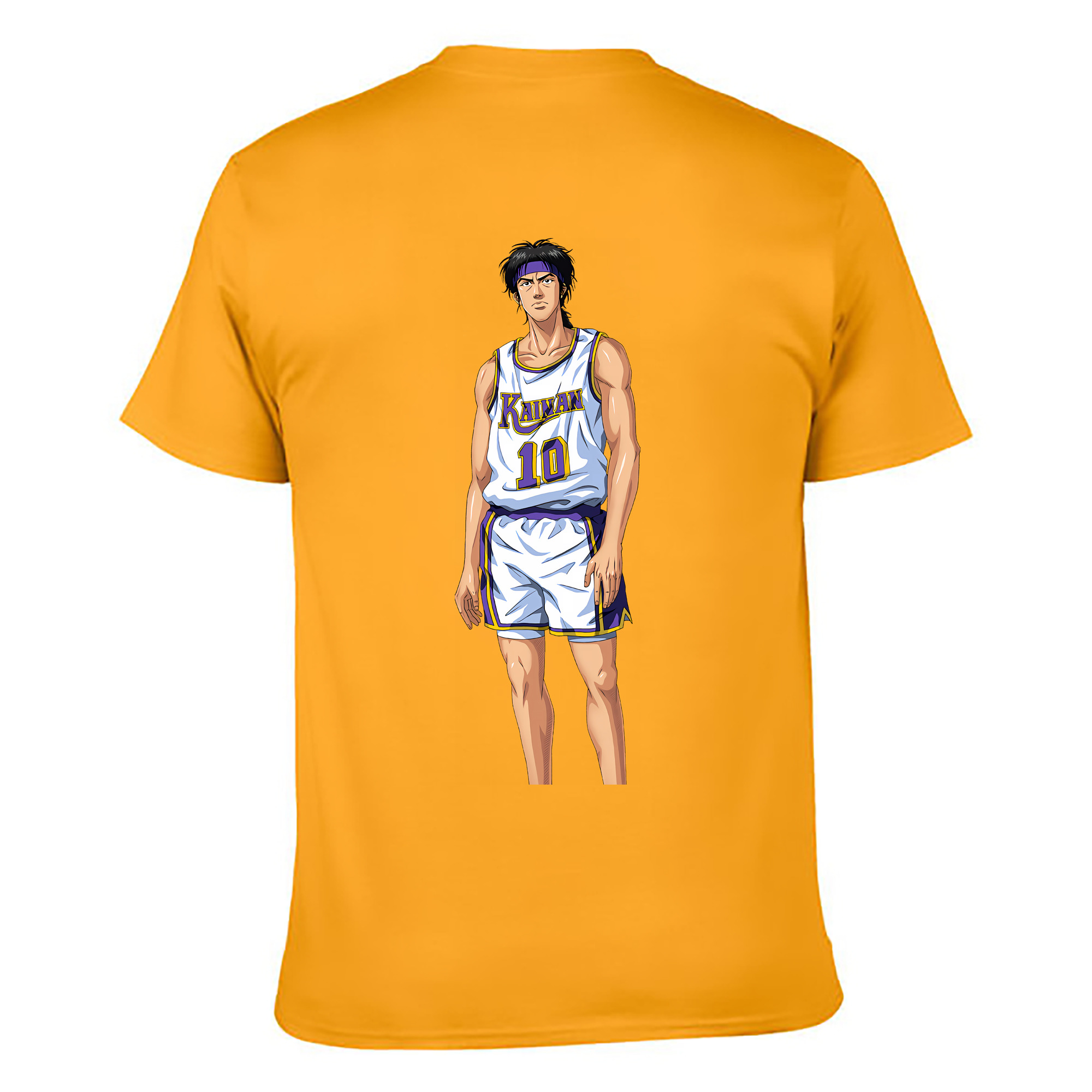 （画像用） SLAM DUNK／スラムダンク 綿100％ メンズ半袖Tシャツ（バックプリント） 通気性