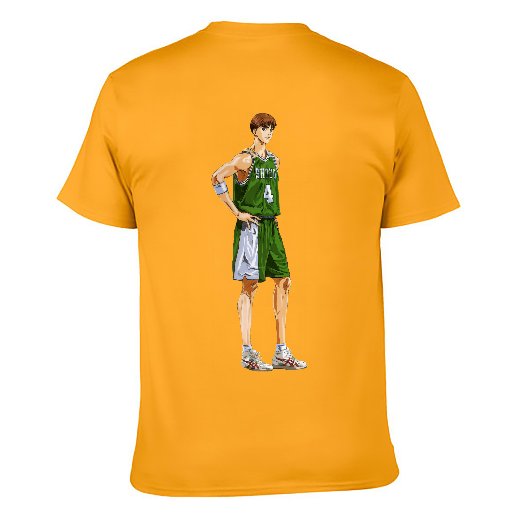 （画像用） SLAM DUNK／スラムダンク 綿100％ メンズ半袖Tシャツ（バックプリント） 通気性