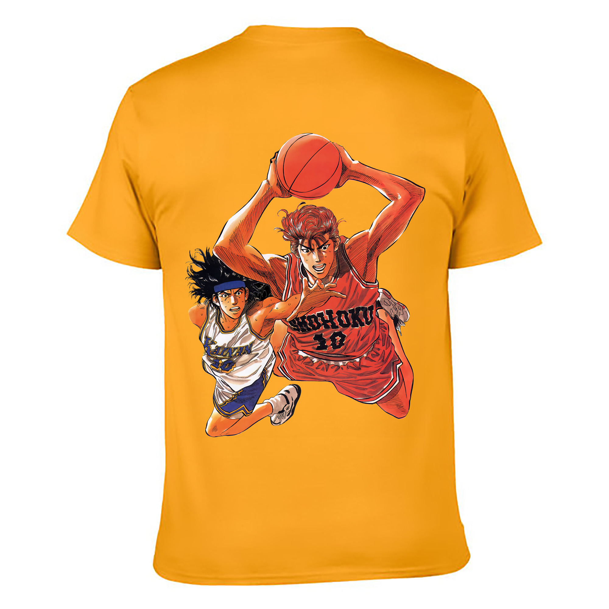 （画像用） SLAM DUNK／スラムダンク 綿100％ メンズ半袖Tシャツ（バックプリント） 通気性