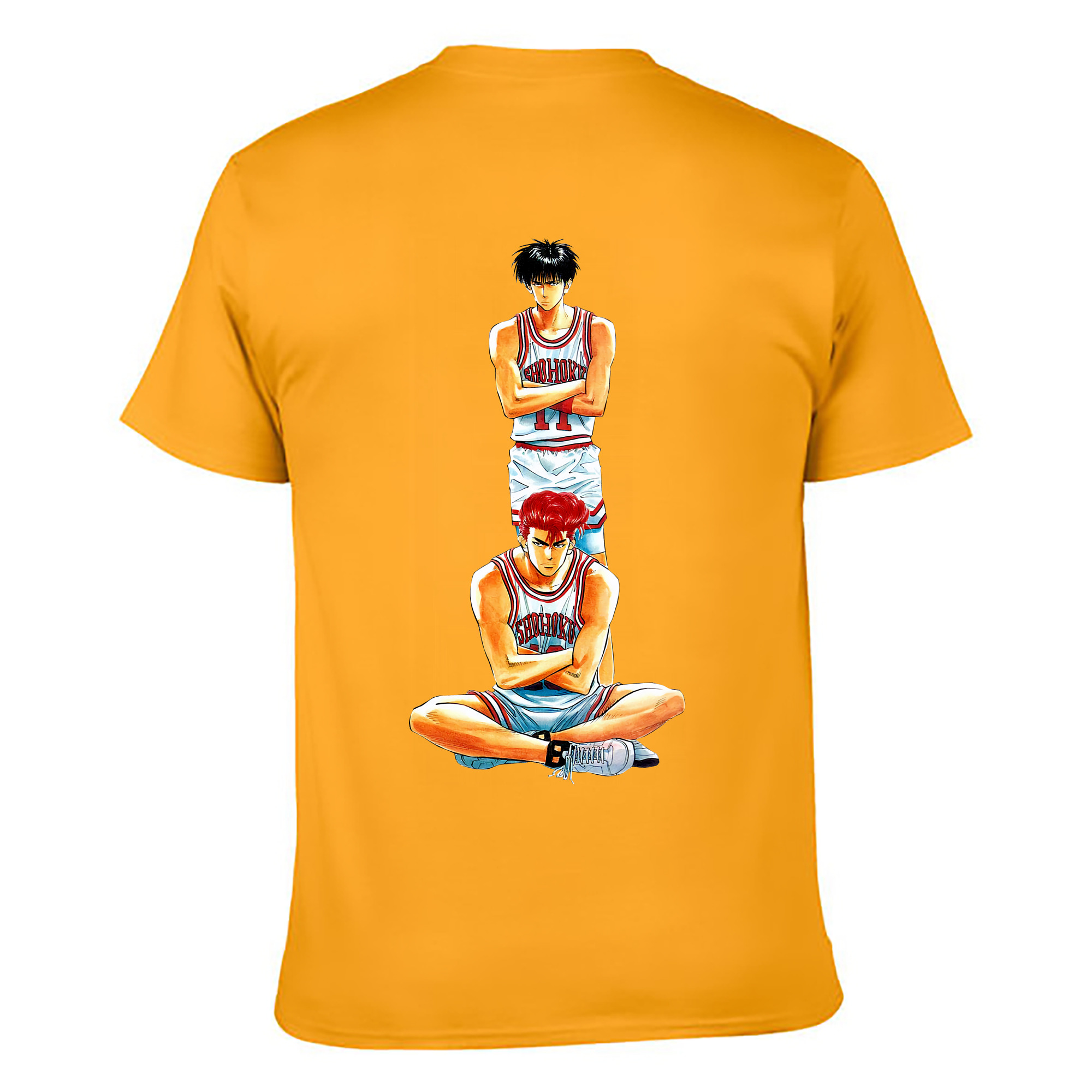 （画像用） SLAM DUNK／スラムダンク 綿100％ メンズ半袖Tシャツ（バックプリント） 通気性