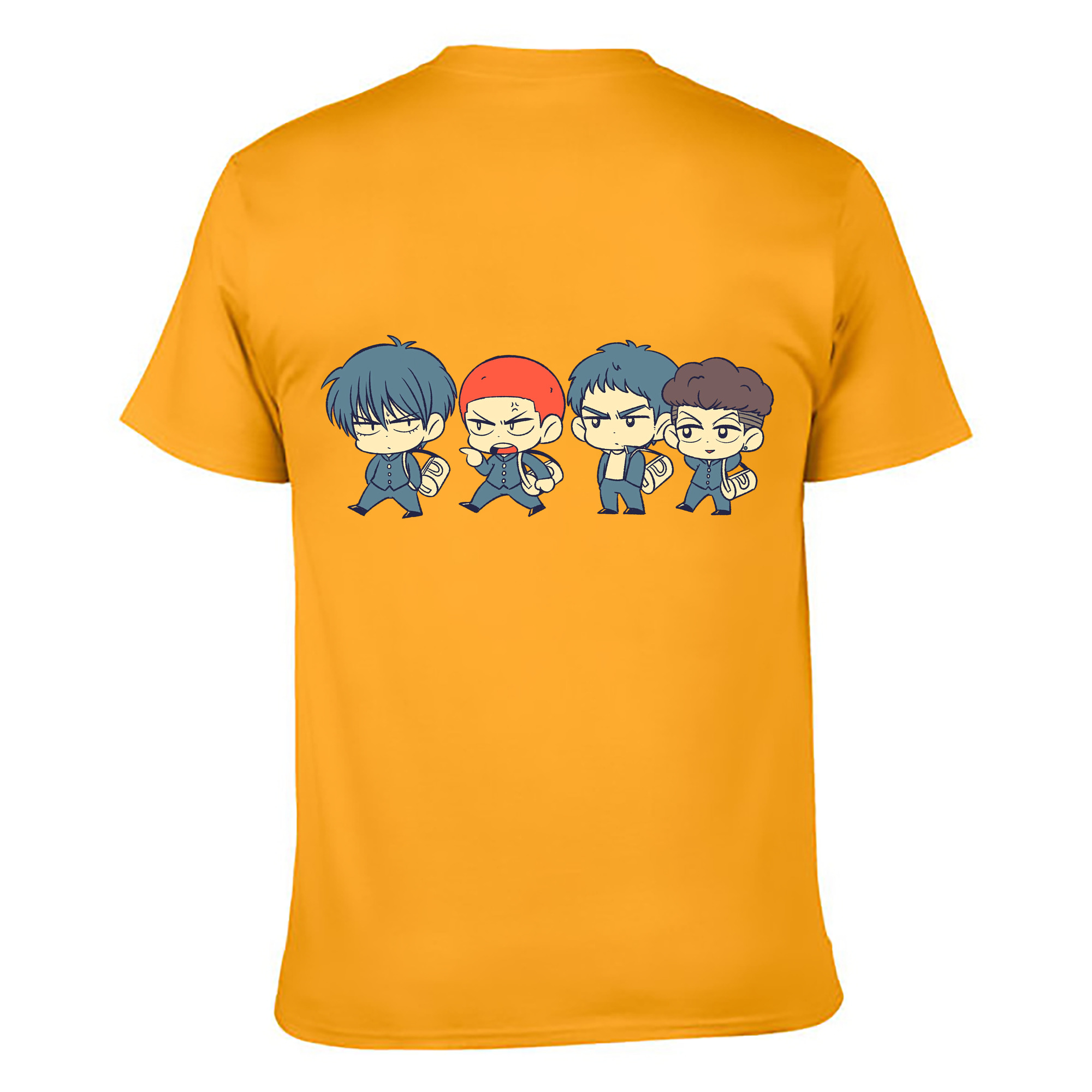（画像用） SLAM DUNK／スラムダンク 綿100％ メンズ半袖Tシャツ（バックプリント） 通気性
