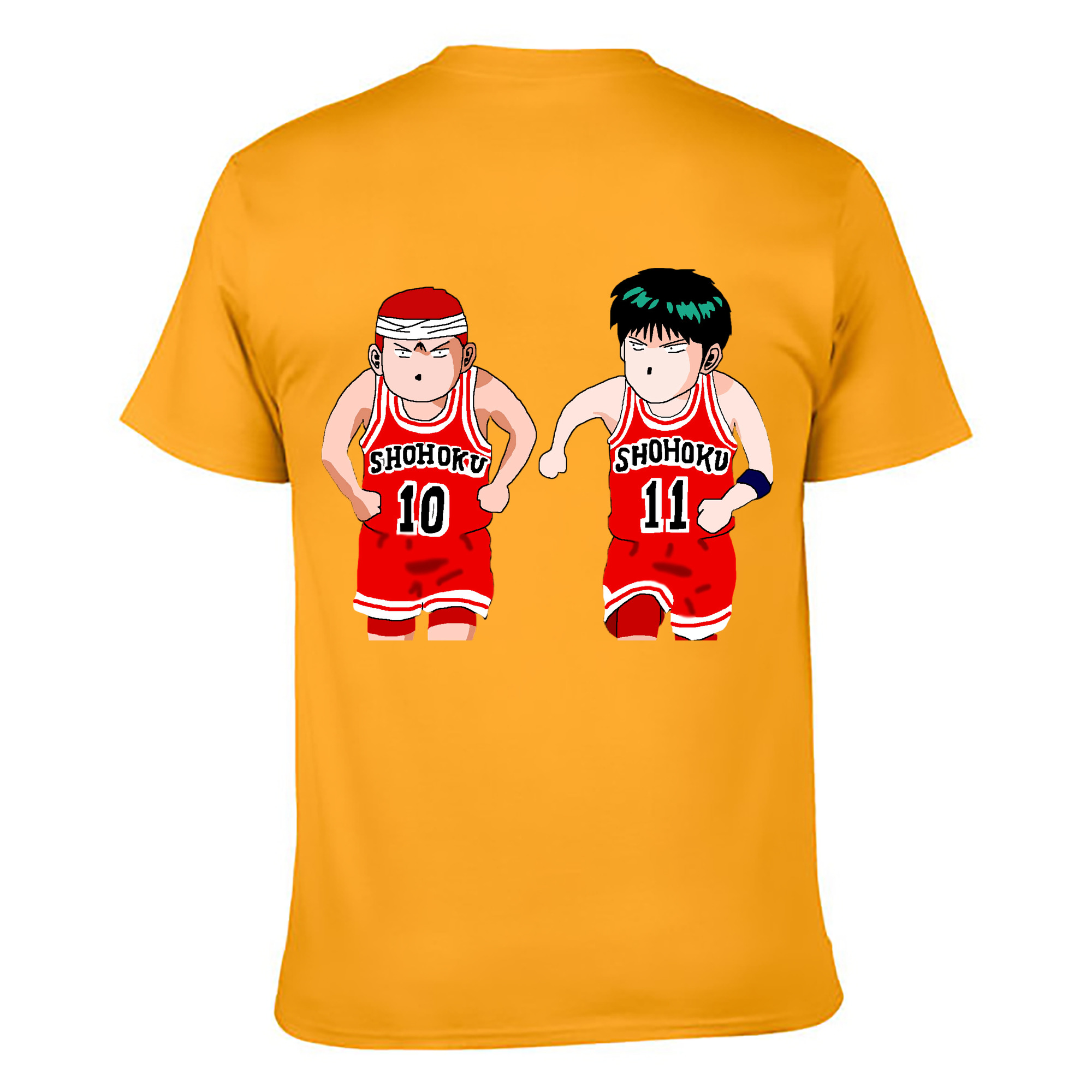 （画像用） SLAM DUNK／スラムダンク 綿100％ メンズ半袖Tシャツ（バックプリント） 通気性