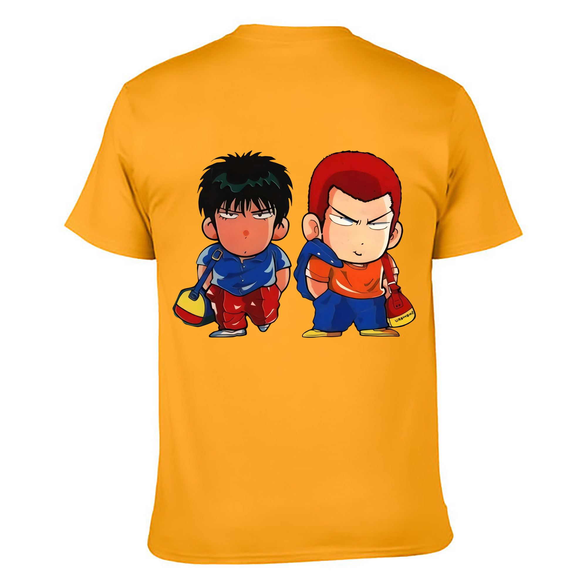 （画像用） SLAM DUNK／スラムダンク 綿100％ メンズ半袖Tシャツ（バックプリント） 通気性