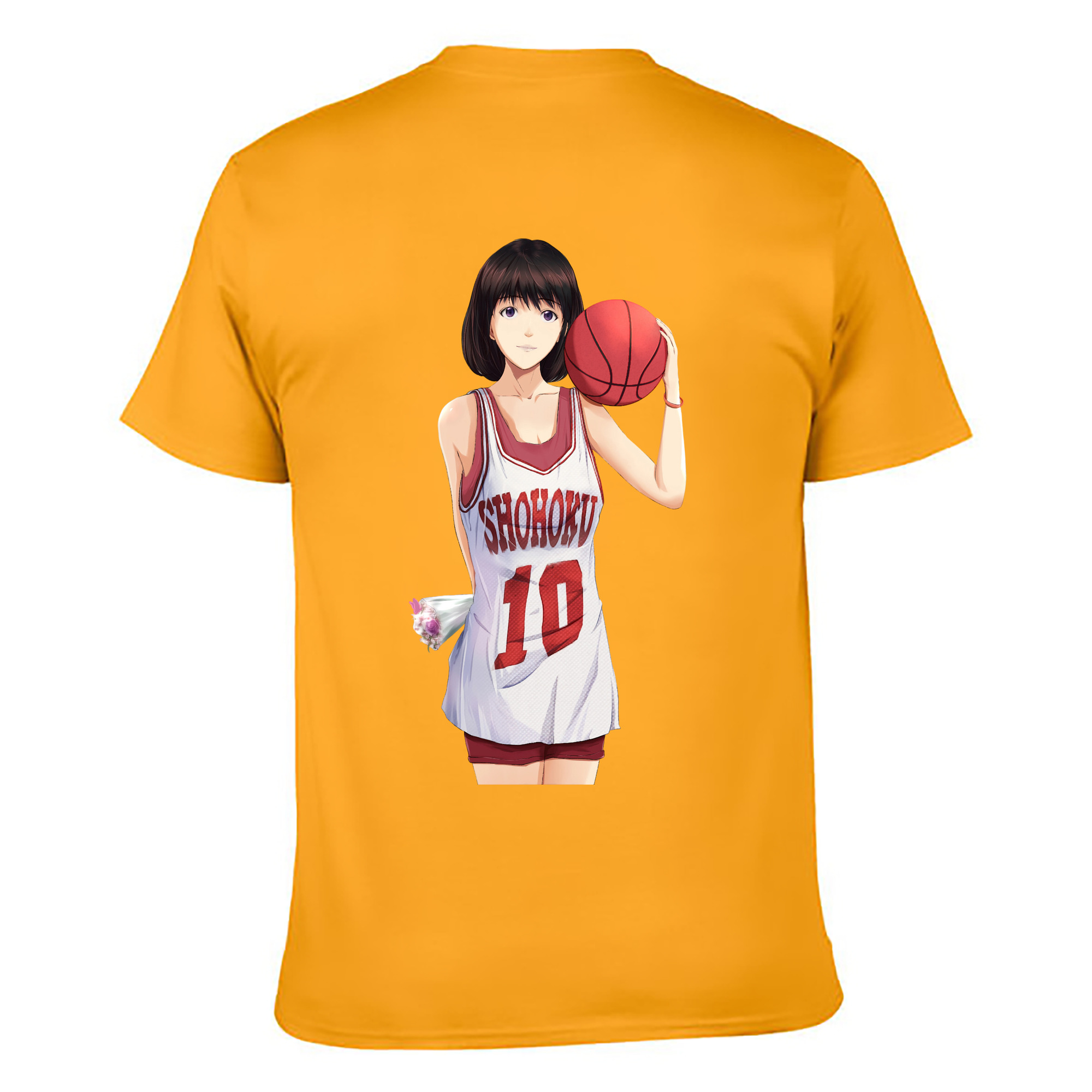（画像用） SLAM DUNK／スラムダンク 綿100％ メンズ半袖Tシャツ（バックプリント） 通気性