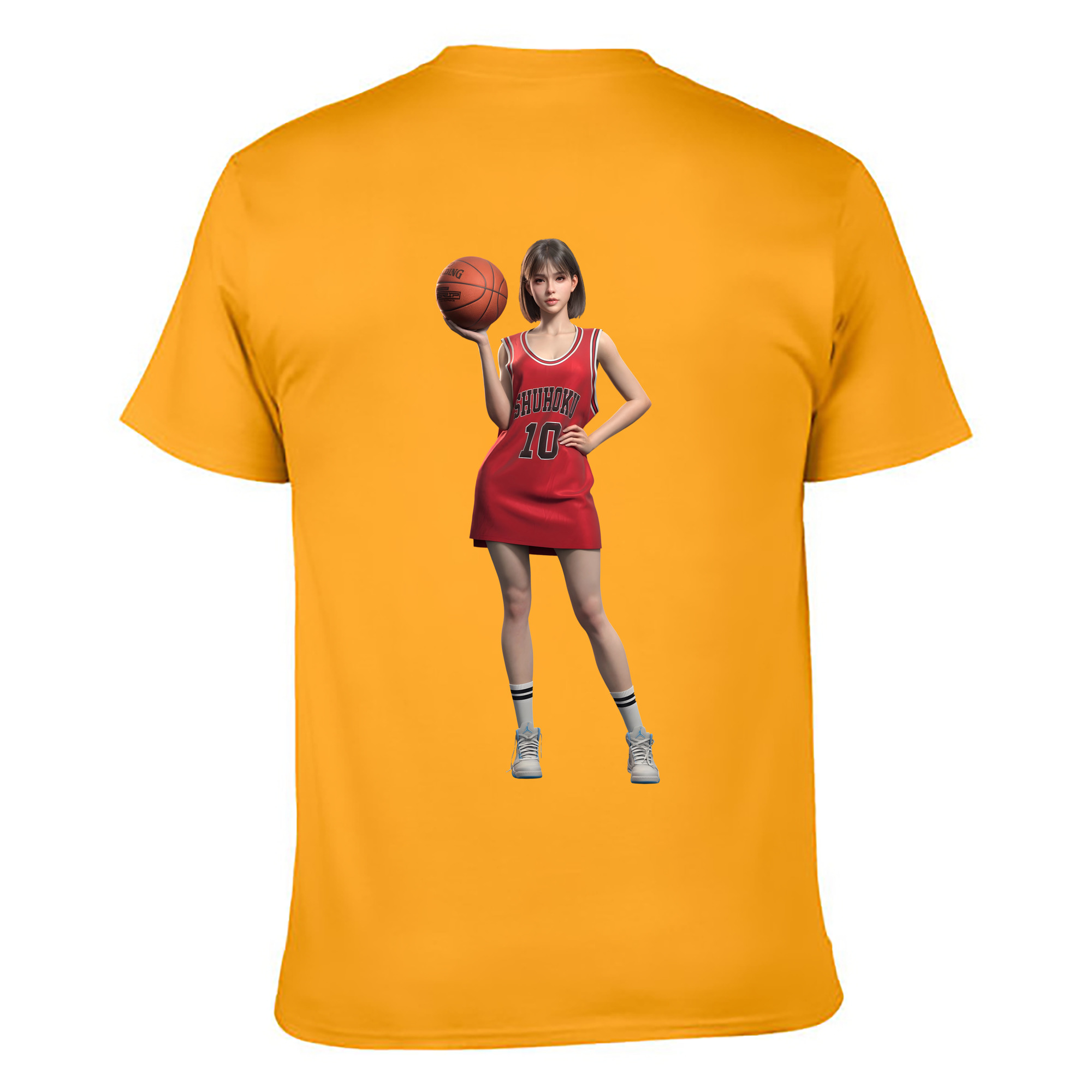 （画像用） SLAM DUNK／スラムダンク 綿100％ メンズ半袖Tシャツ（バックプリント） 通気性