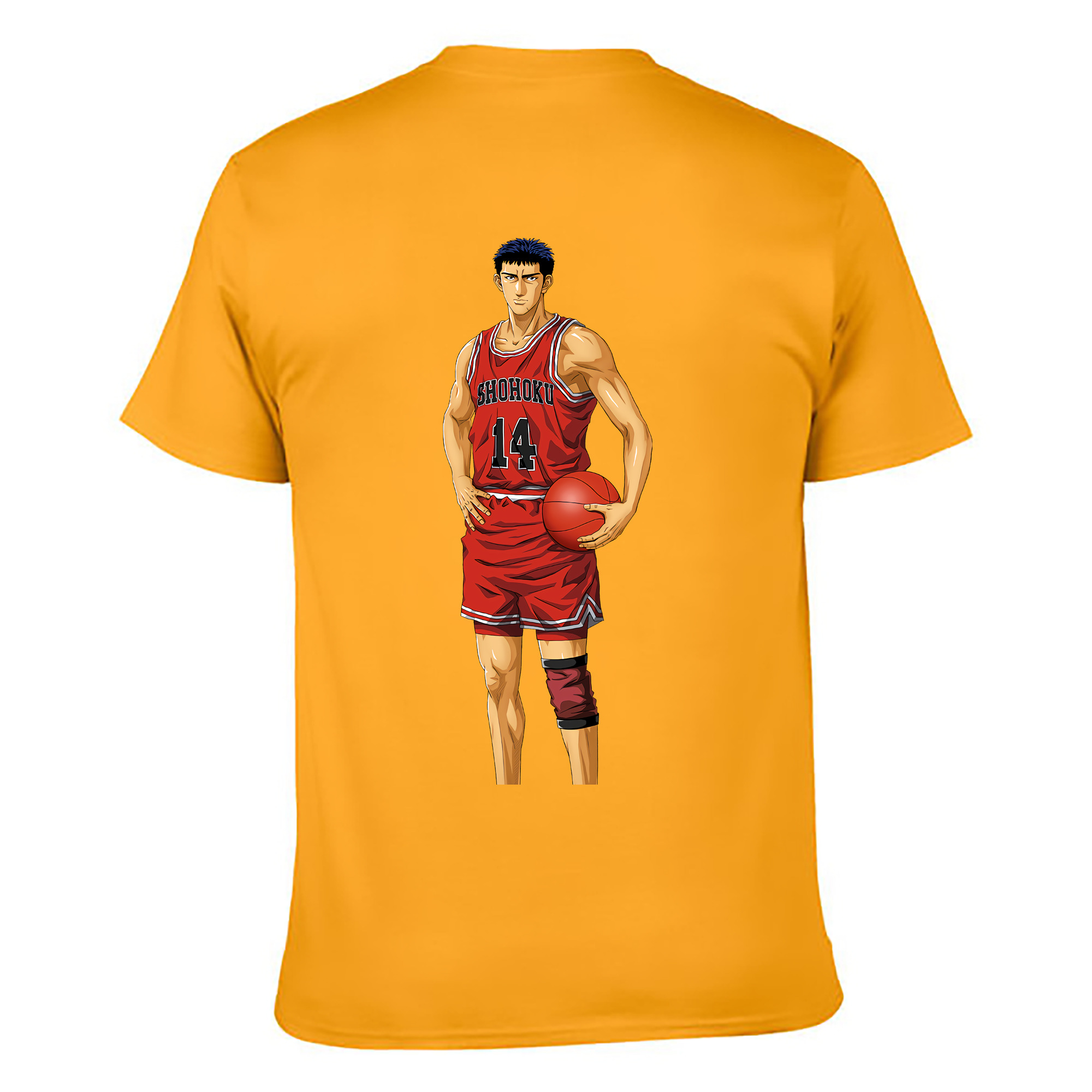 （画像用） SLAM DUNK／スラムダンク 綿100％ メンズ半袖Tシャツ（バックプリント） 通気性