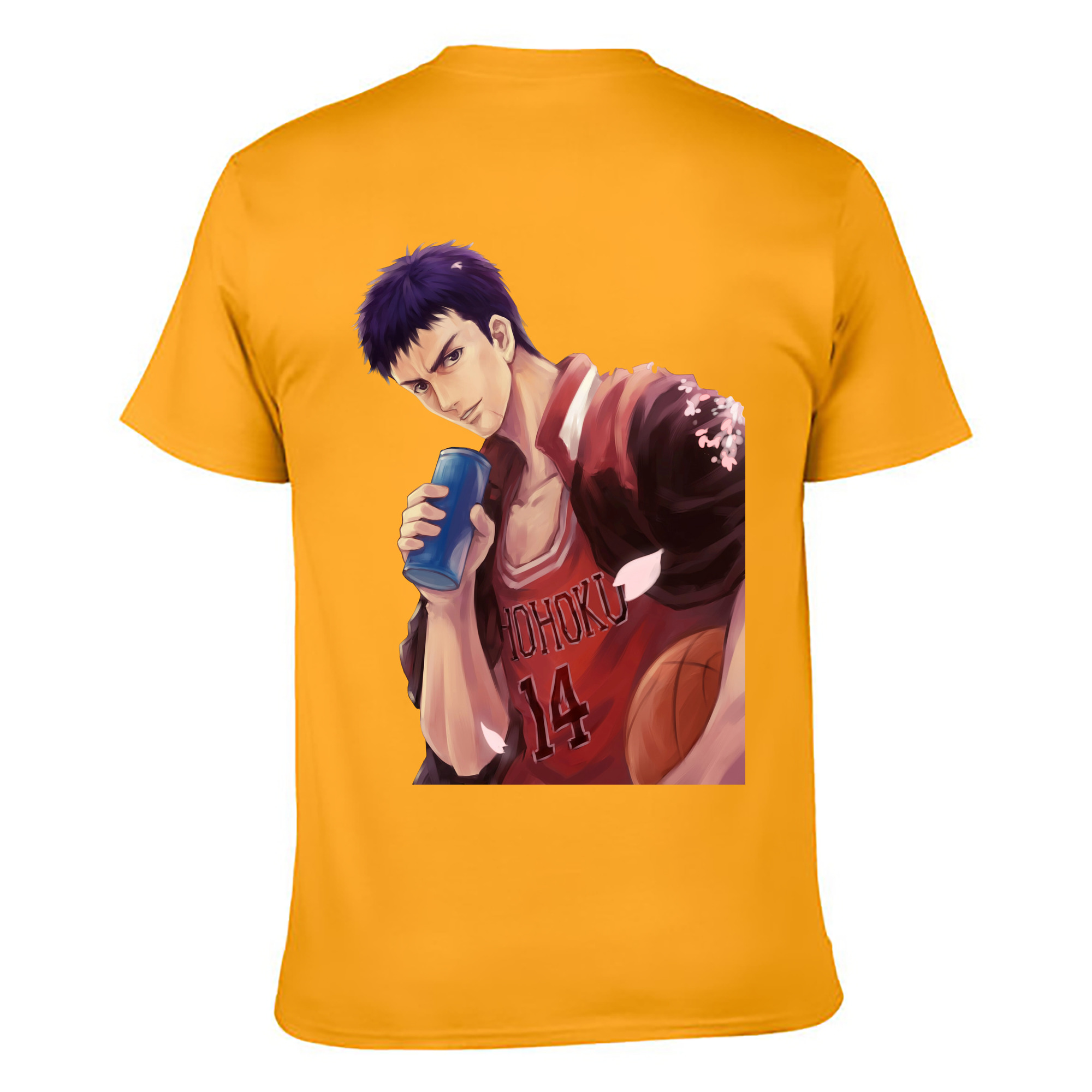 （画像用） SLAM DUNK／スラムダンク 綿100％ メンズ半袖Tシャツ（バックプリント） 通気性