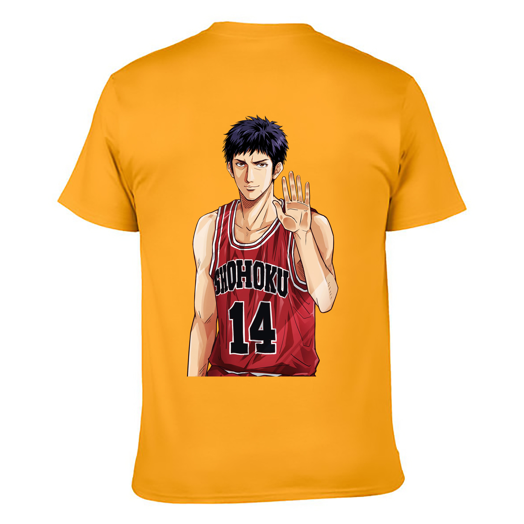 （画像用） SLAM DUNK／スラムダンク 綿100％ メンズ半袖Tシャツ（バックプリント） 通気性