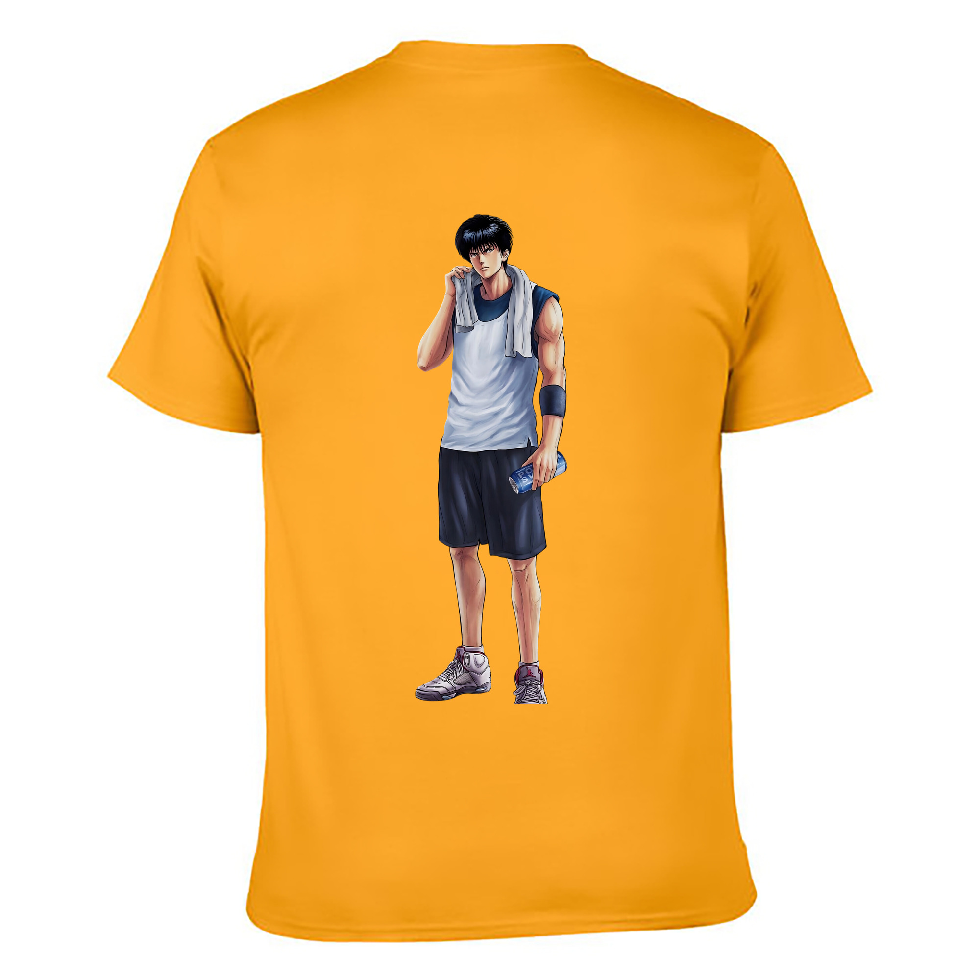 （画像用） SLAM DUNK／スラムダンク 綿100％ メンズ半袖Tシャツ（バックプリント） 通気性
