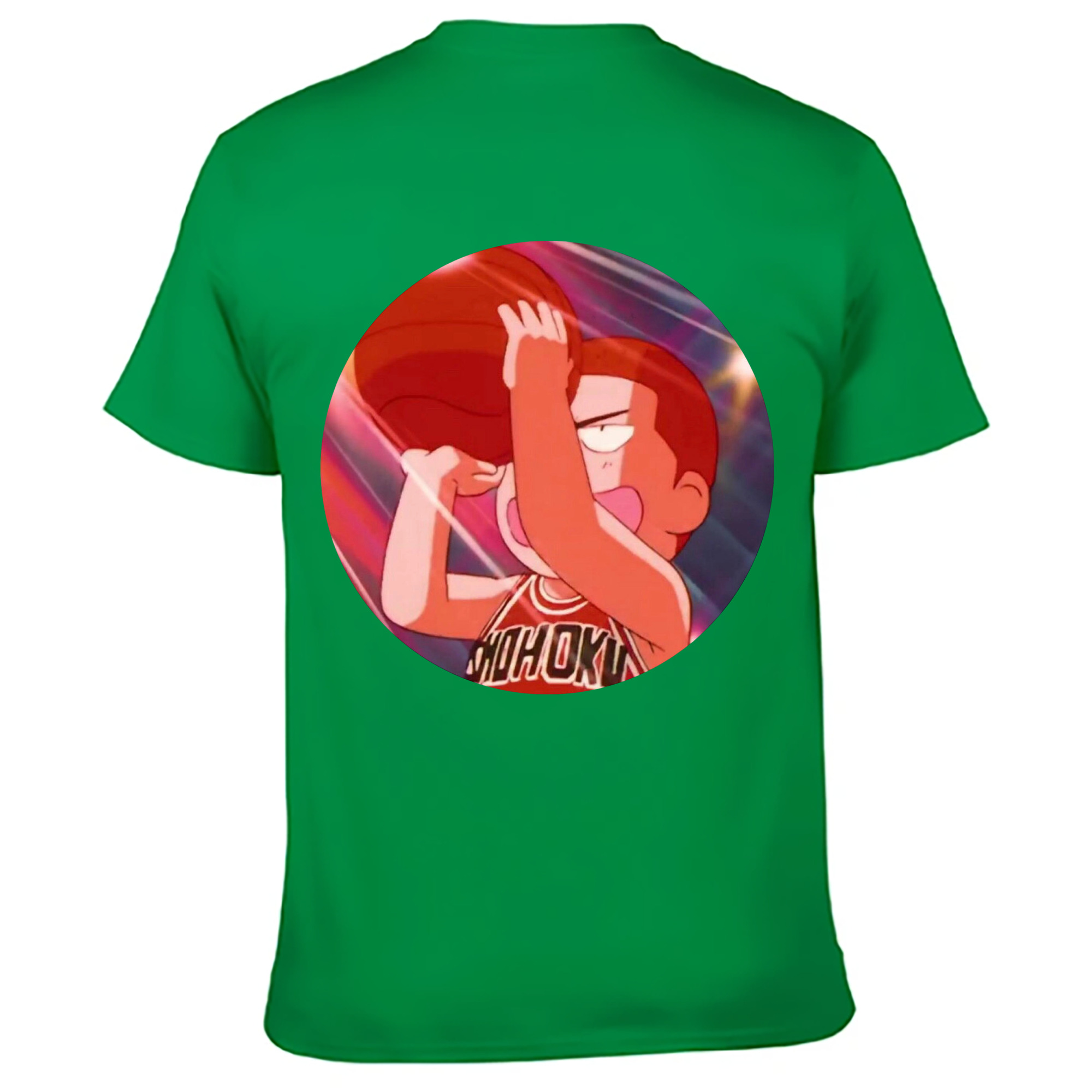（画像用） SLAM DUNK／スラムダンク 綿100％ メンズ半袖Tシャツ（バックプリント） 通気性