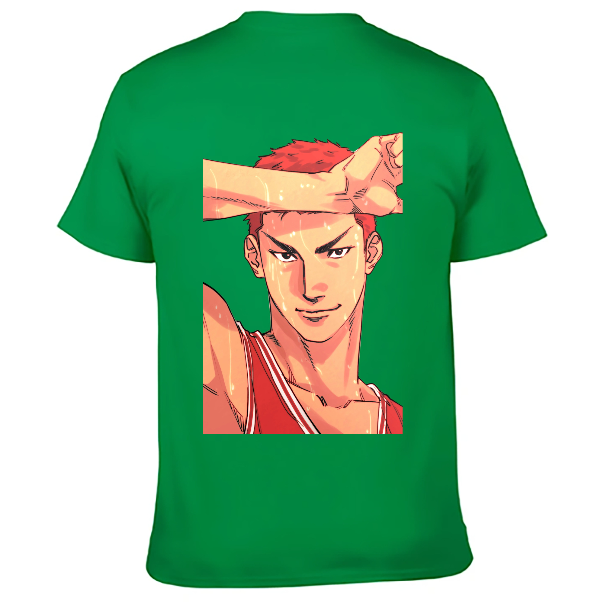（画像用） SLAM DUNK／スラムダンク 綿100％ メンズ半袖Tシャツ（バックプリント） 通気性