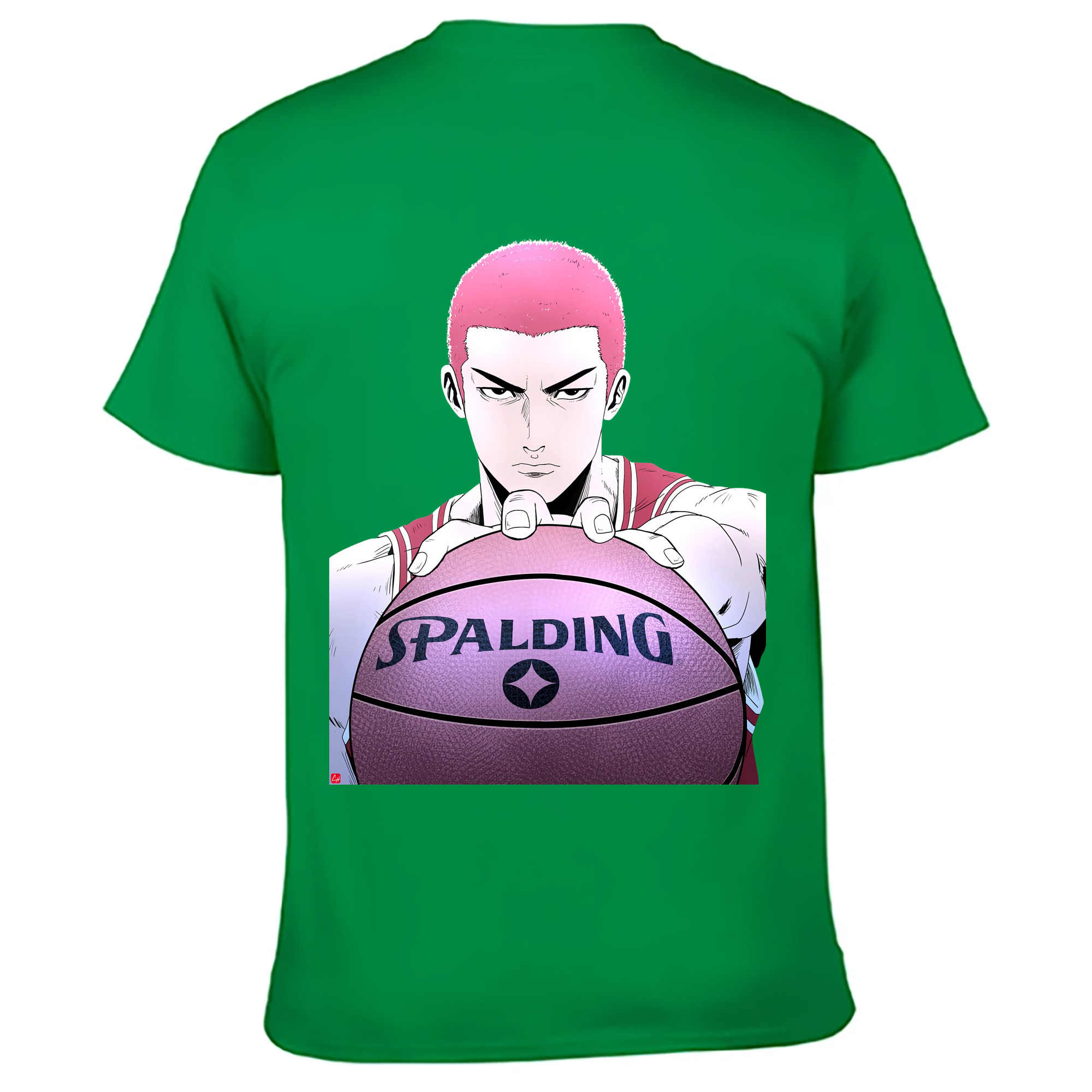 （画像用） SLAM DUNK／スラムダンク 綿100％ メンズ半袖Tシャツ（バックプリント） 通気性