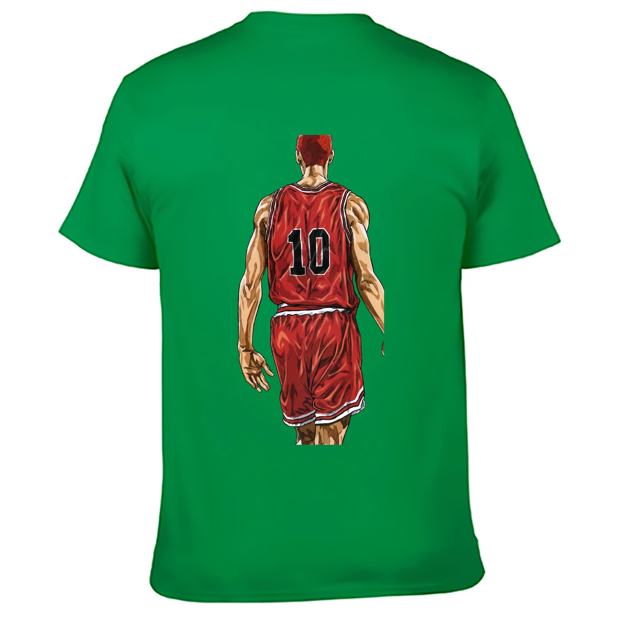 （画像用） SLAM DUNK／スラムダンク 綿100％ メンズ半袖Tシャツ（バックプリント） 通気性