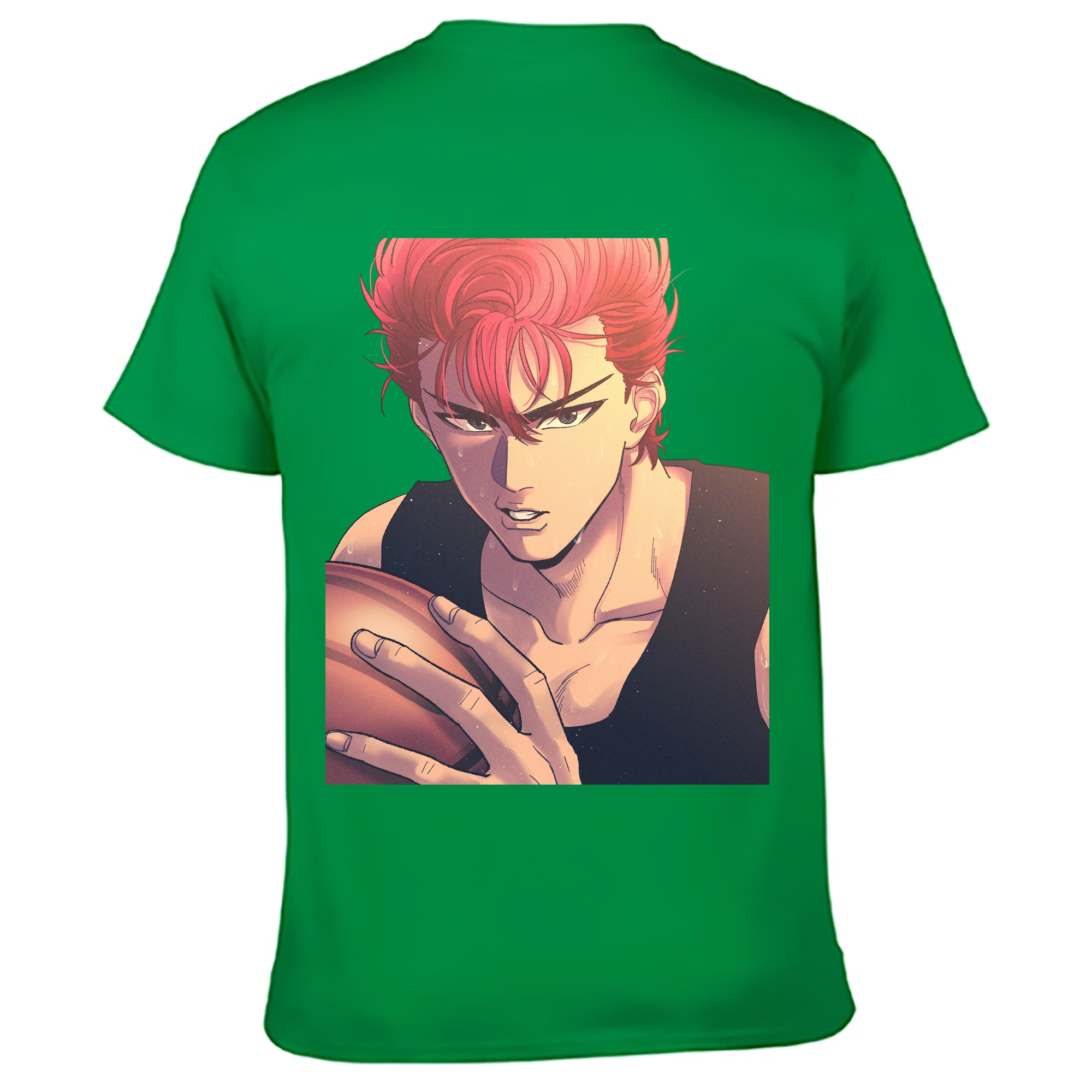 （画像用） SLAM DUNK／スラムダンク 綿100％ メンズ半袖Tシャツ（バックプリント） 通気性