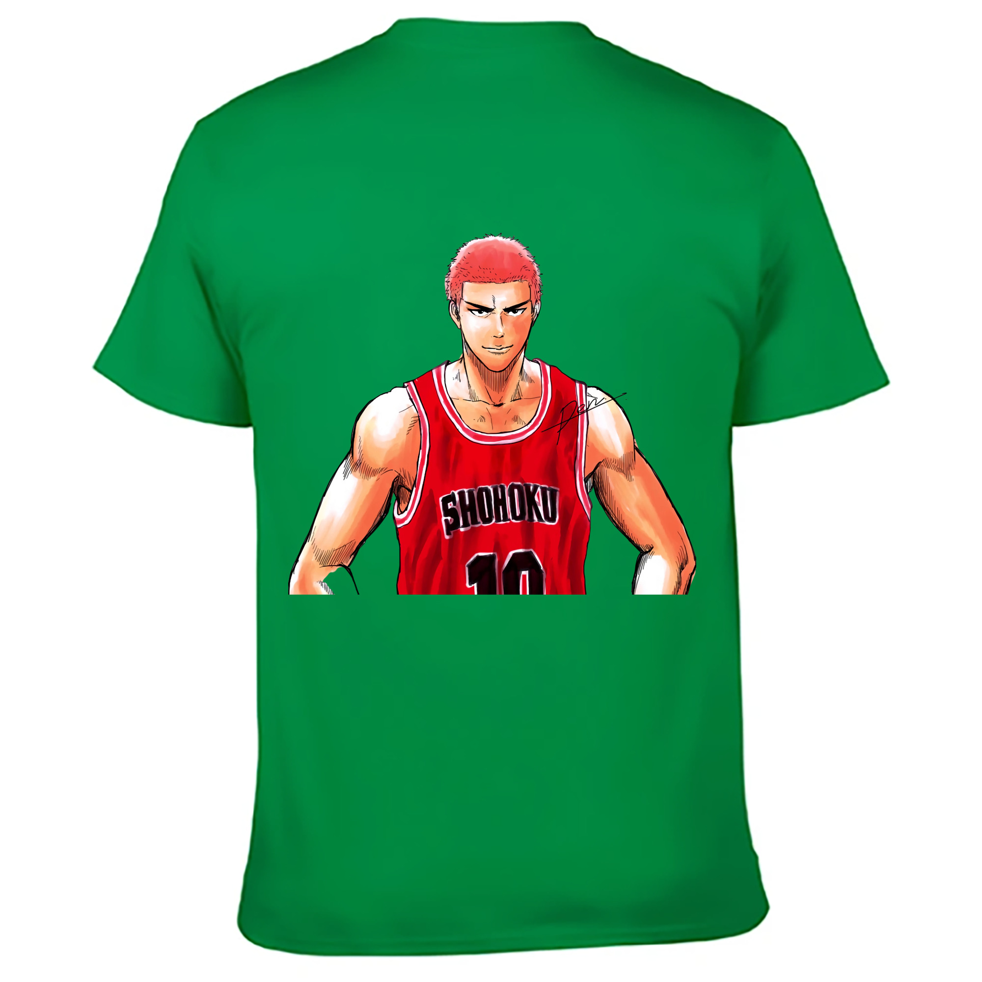 （画像用） SLAM DUNK／スラムダンク 綿100％ メンズ半袖Tシャツ（バックプリント） 通気性