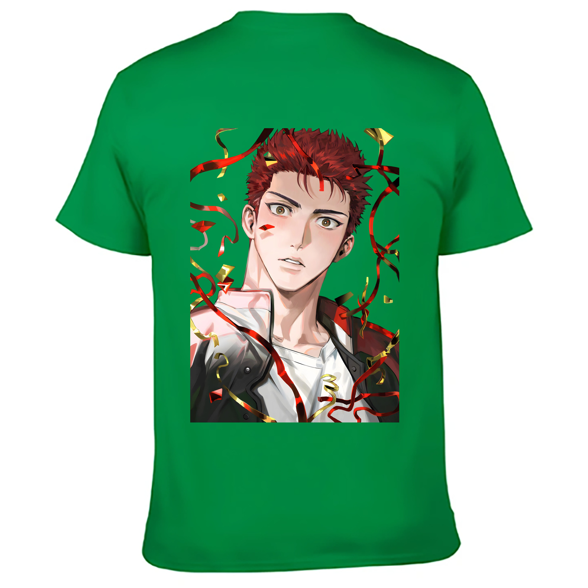 （画像用） SLAM DUNK／スラムダンク 綿100％ メンズ半袖Tシャツ（バックプリント） 通気性