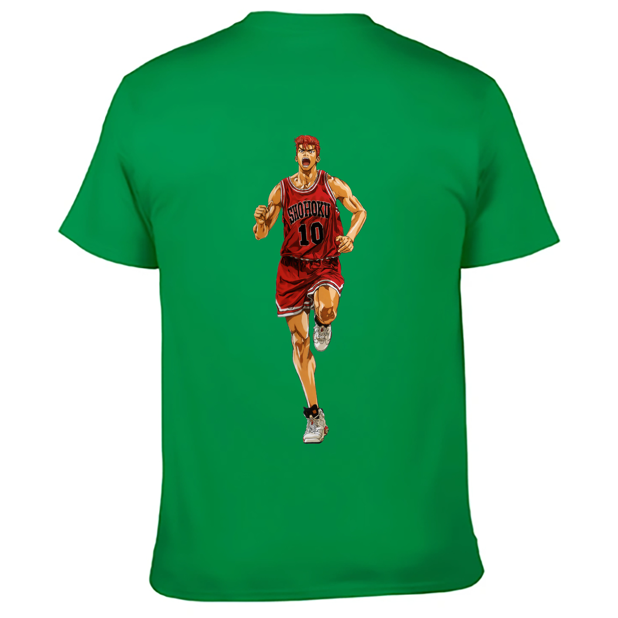 （画像用） SLAM DUNK／スラムダンク 綿100％ メンズ半袖Tシャツ（バックプリント） 通気性