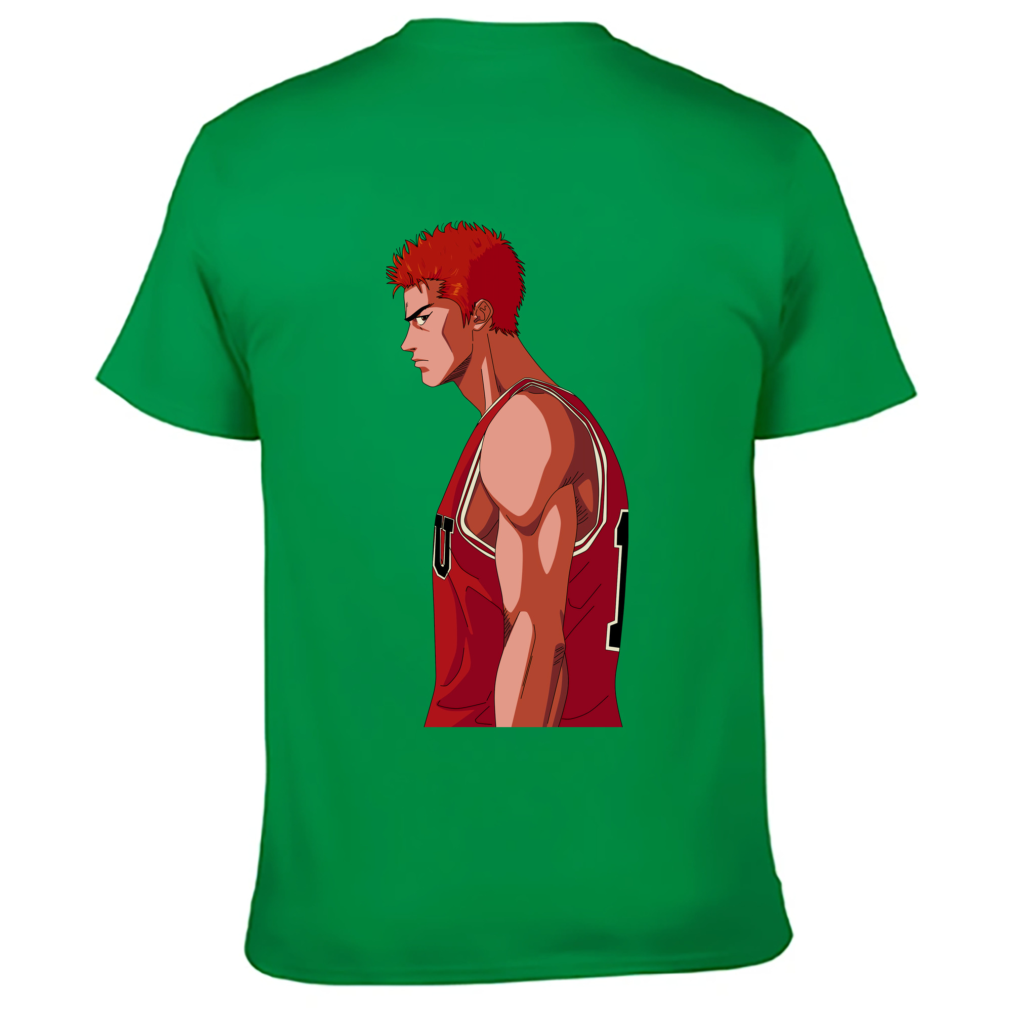 （画像用） SLAM DUNK／スラムダンク 綿100％ メンズ半袖Tシャツ（バックプリント） 通気性