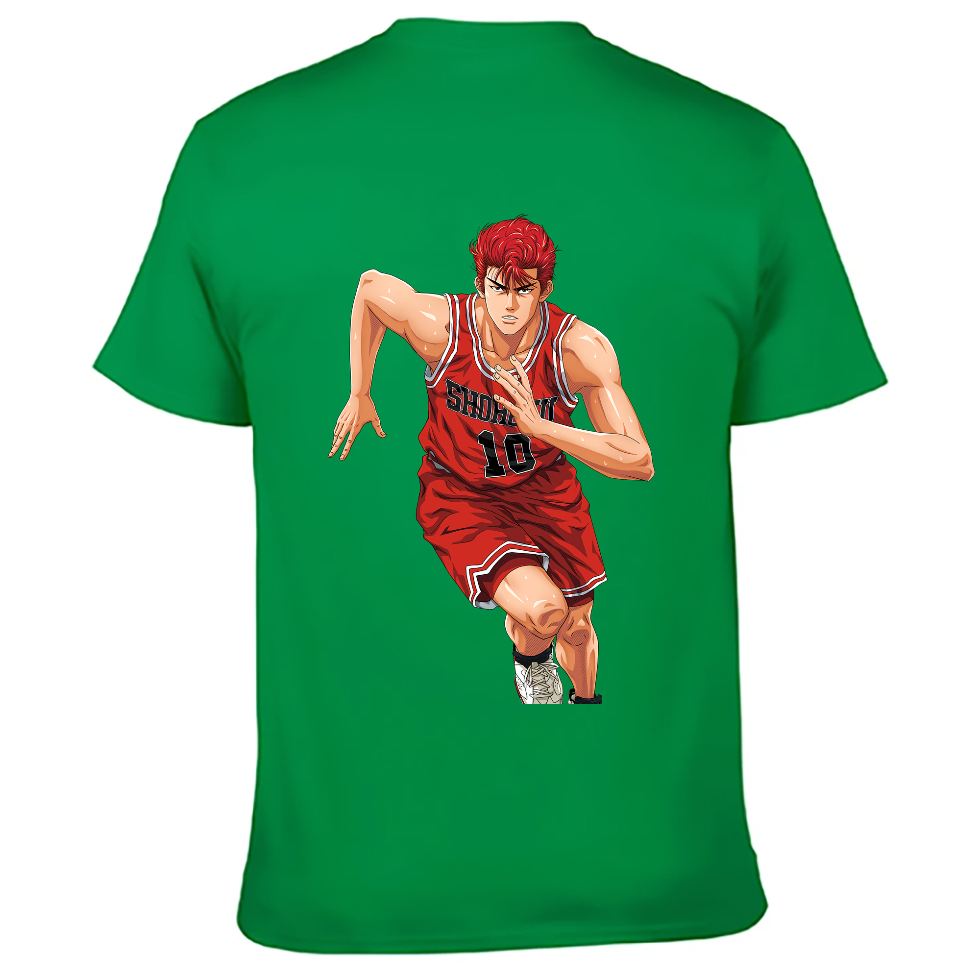 （画像用） SLAM DUNK／スラムダンク 綿100％ メンズ半袖Tシャツ（バックプリント） 通気性