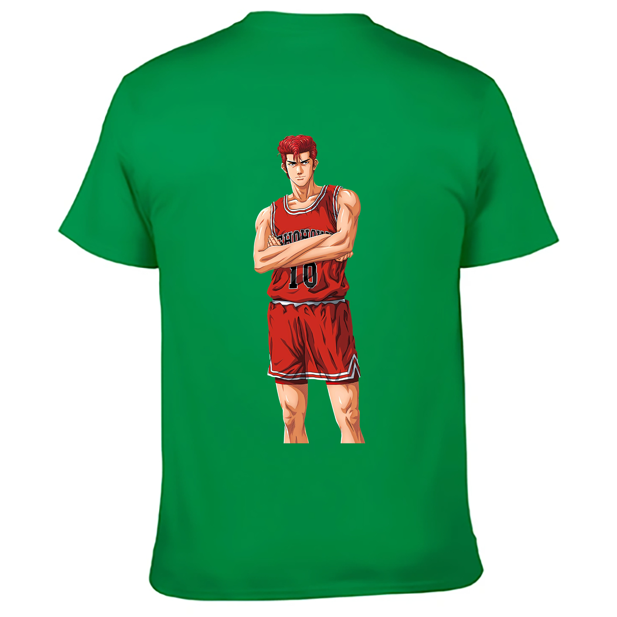 （画像用） SLAM DUNK／スラムダンク 綿100％ メンズ半袖Tシャツ（バックプリント） 通気性