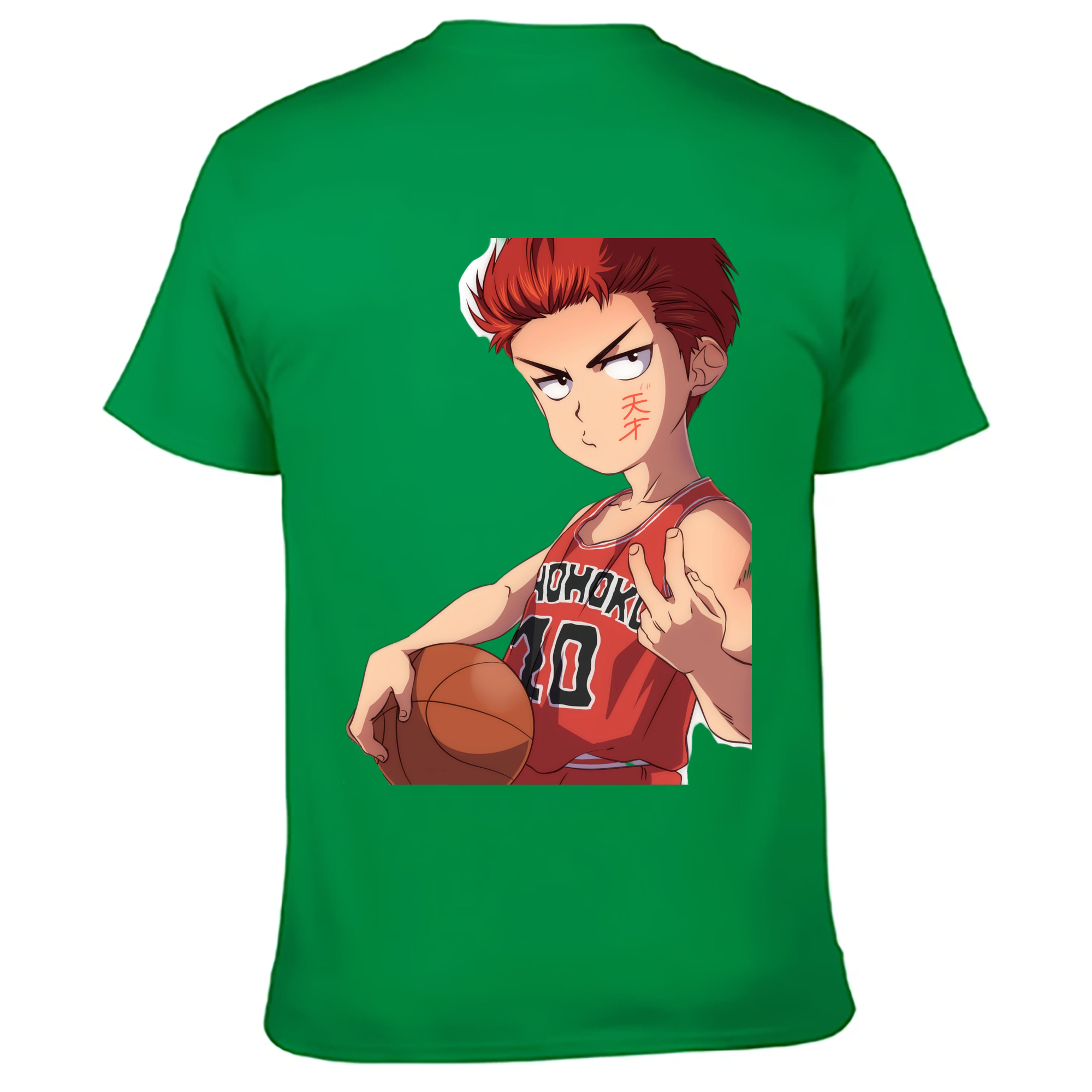 （画像用） SLAM DUNK／スラムダンク 綿100％ メンズ半袖Tシャツ（バックプリント） 通気性