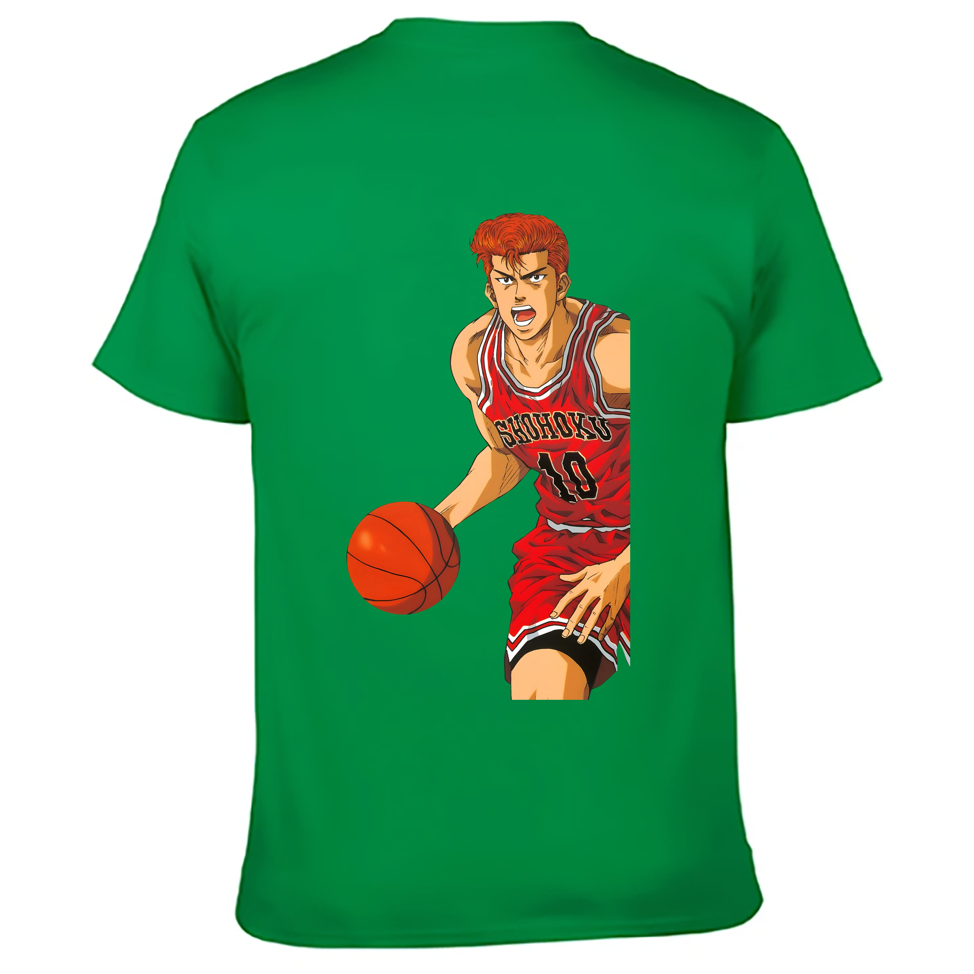 （画像用） SLAM DUNK／スラムダンク 綿100％ メンズ半袖Tシャツ（バックプリント） 通気性