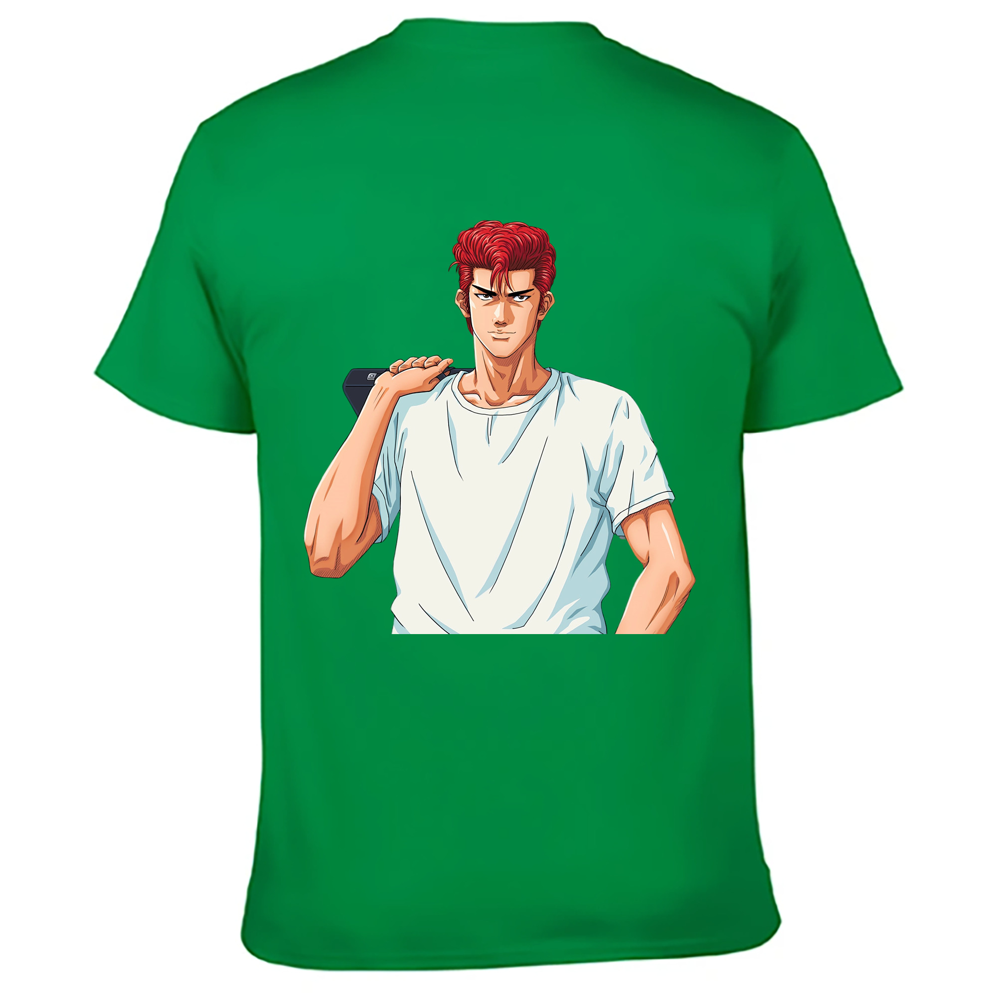 （画像用） SLAM DUNK／スラムダンク 綿100％ メンズ半袖Tシャツ（バックプリント） 通気性