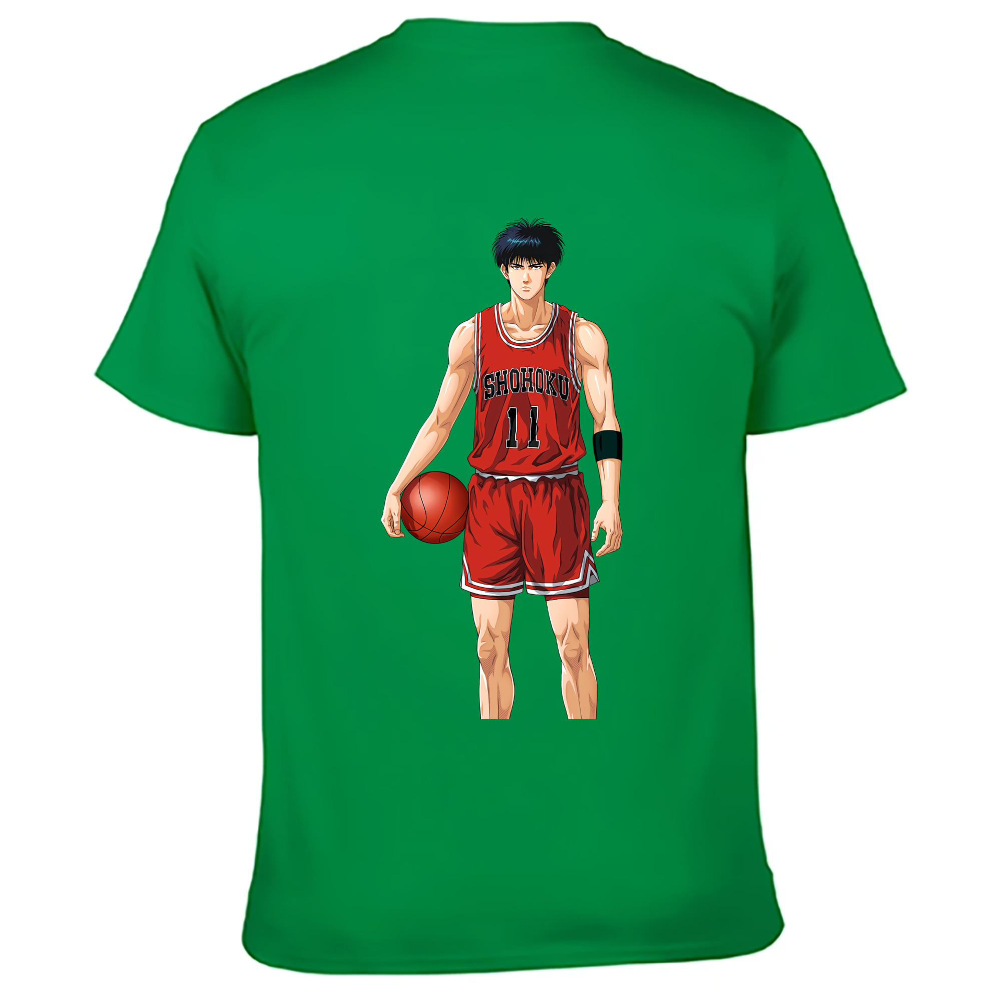 （画像用） SLAM DUNK／スラムダンク 綿100％ メンズ半袖Tシャツ（バックプリント） 通気性