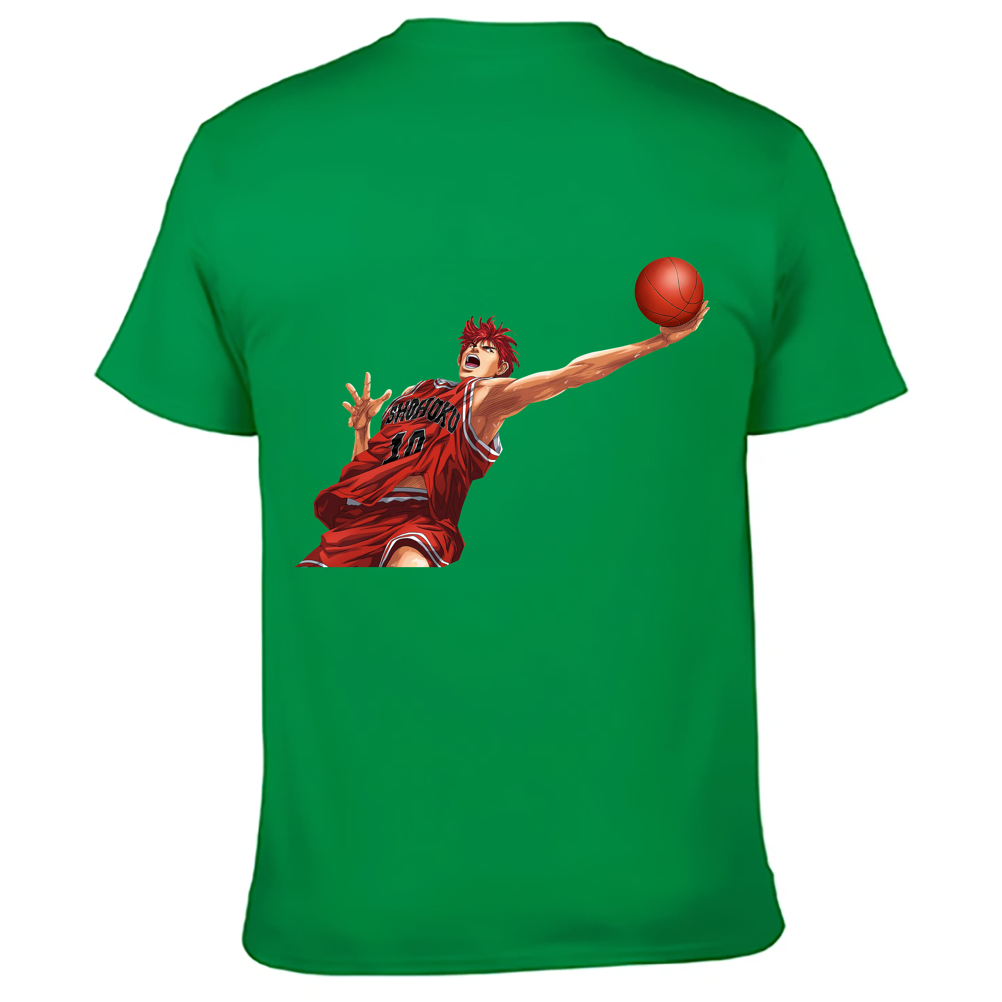 （画像用） SLAM DUNK／スラムダンク 綿100％ メンズ半袖Tシャツ（バックプリント） 通気性