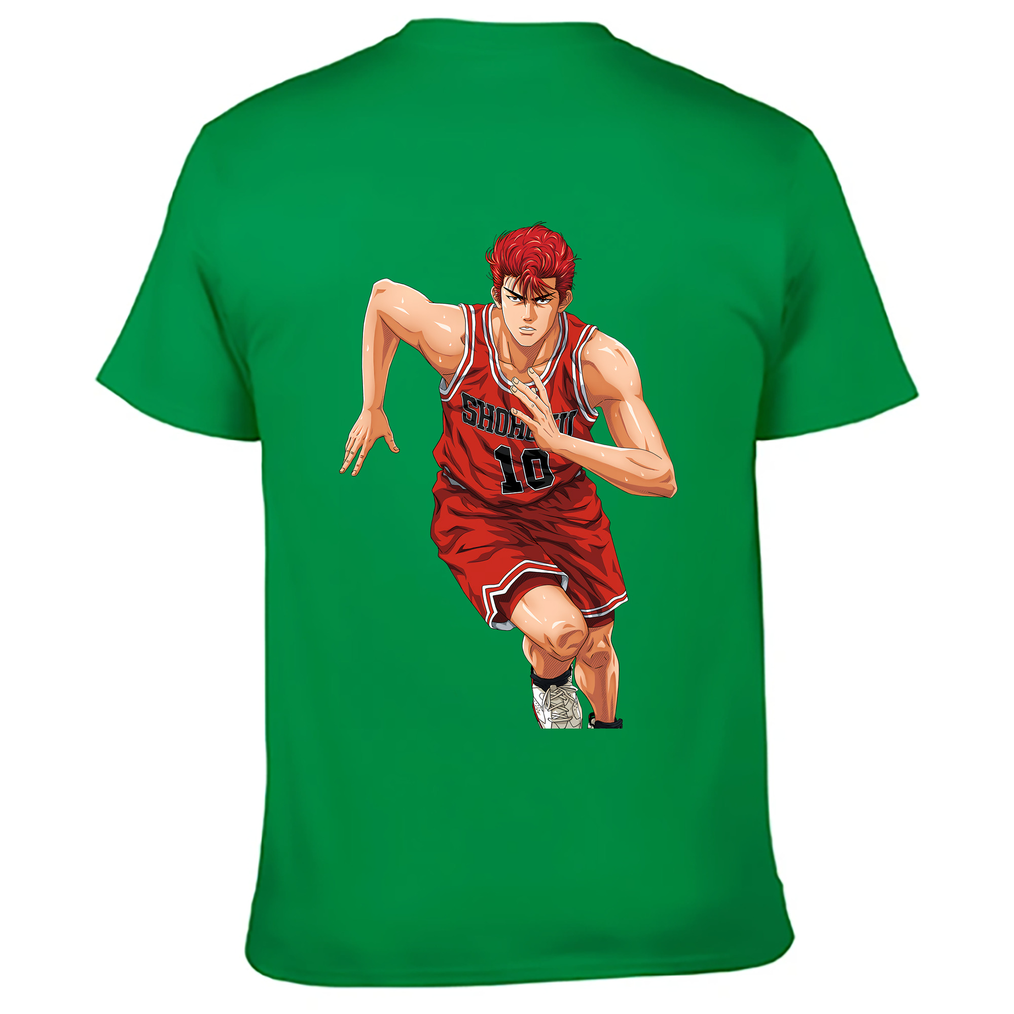 （画像用） SLAM DUNK／スラムダンク 綿100％ メンズ半袖Tシャツ（バックプリント） 通気性