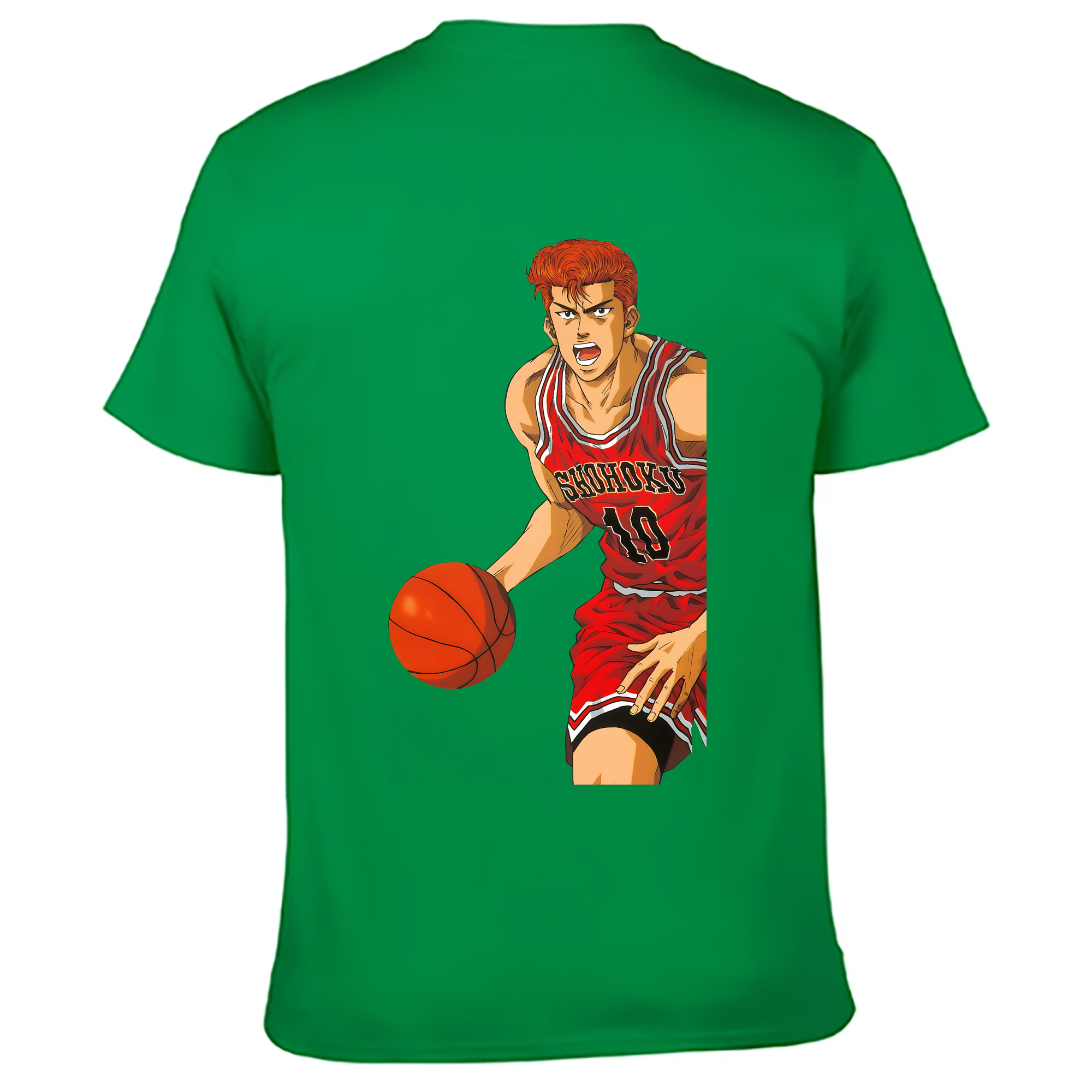 （画像用） SLAM DUNK／スラムダンク 綿100％ メンズ半袖Tシャツ（バックプリント） 通気性