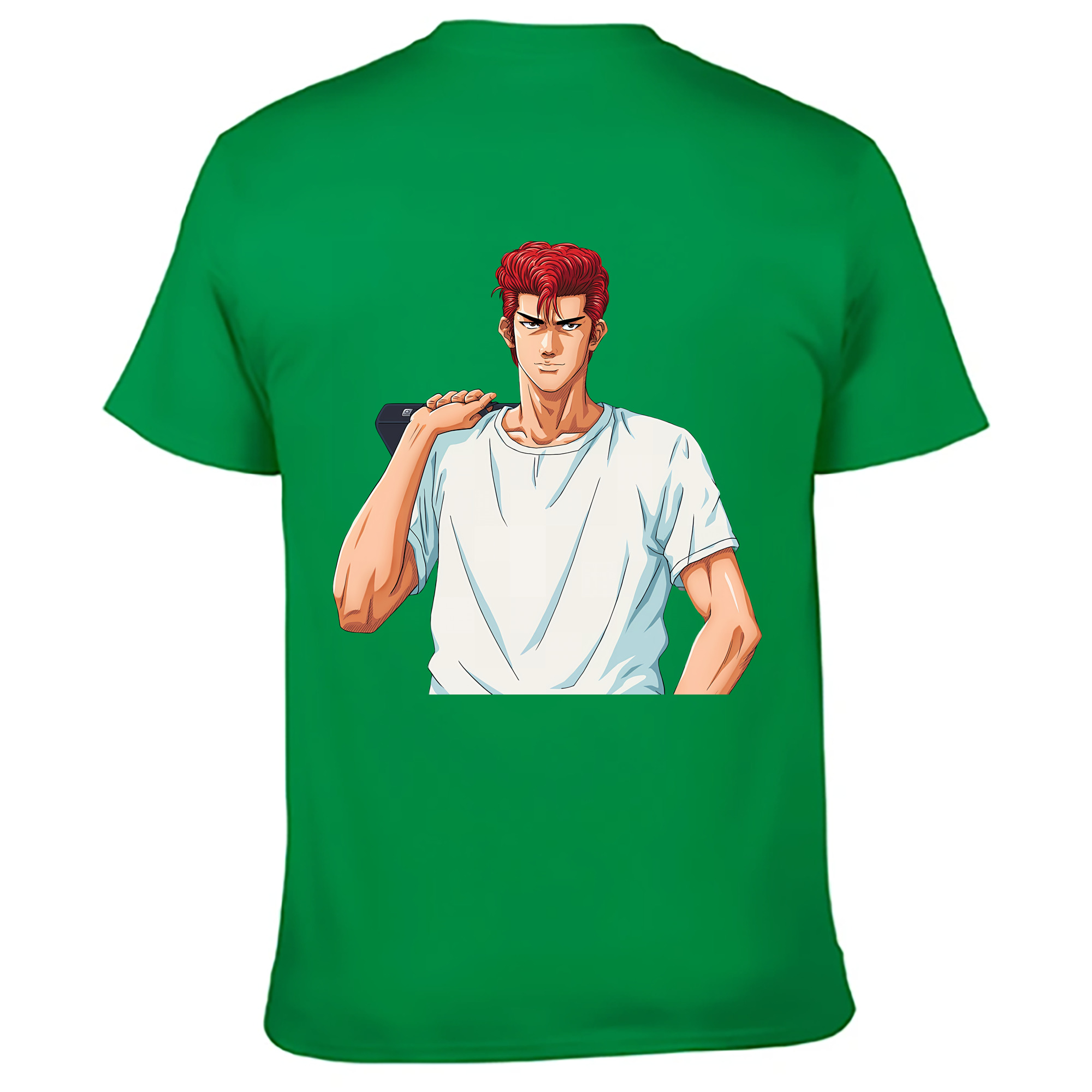 （画像用） SLAM DUNK／スラムダンク 綿100％ メンズ半袖Tシャツ（バックプリント） 通気性