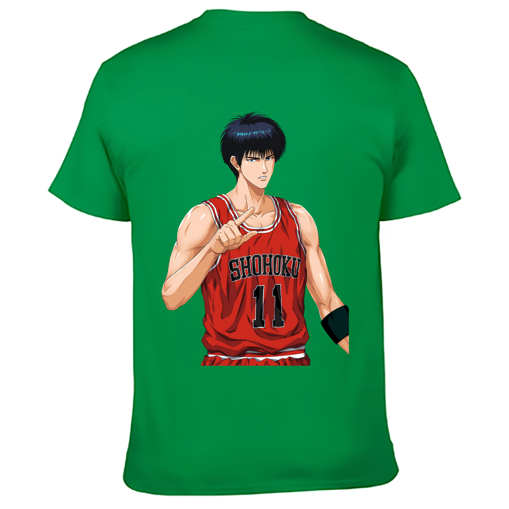 （画像用） SLAM DUNK／スラムダンク 綿100％ メンズ半袖Tシャツ（バックプリント） 通気性