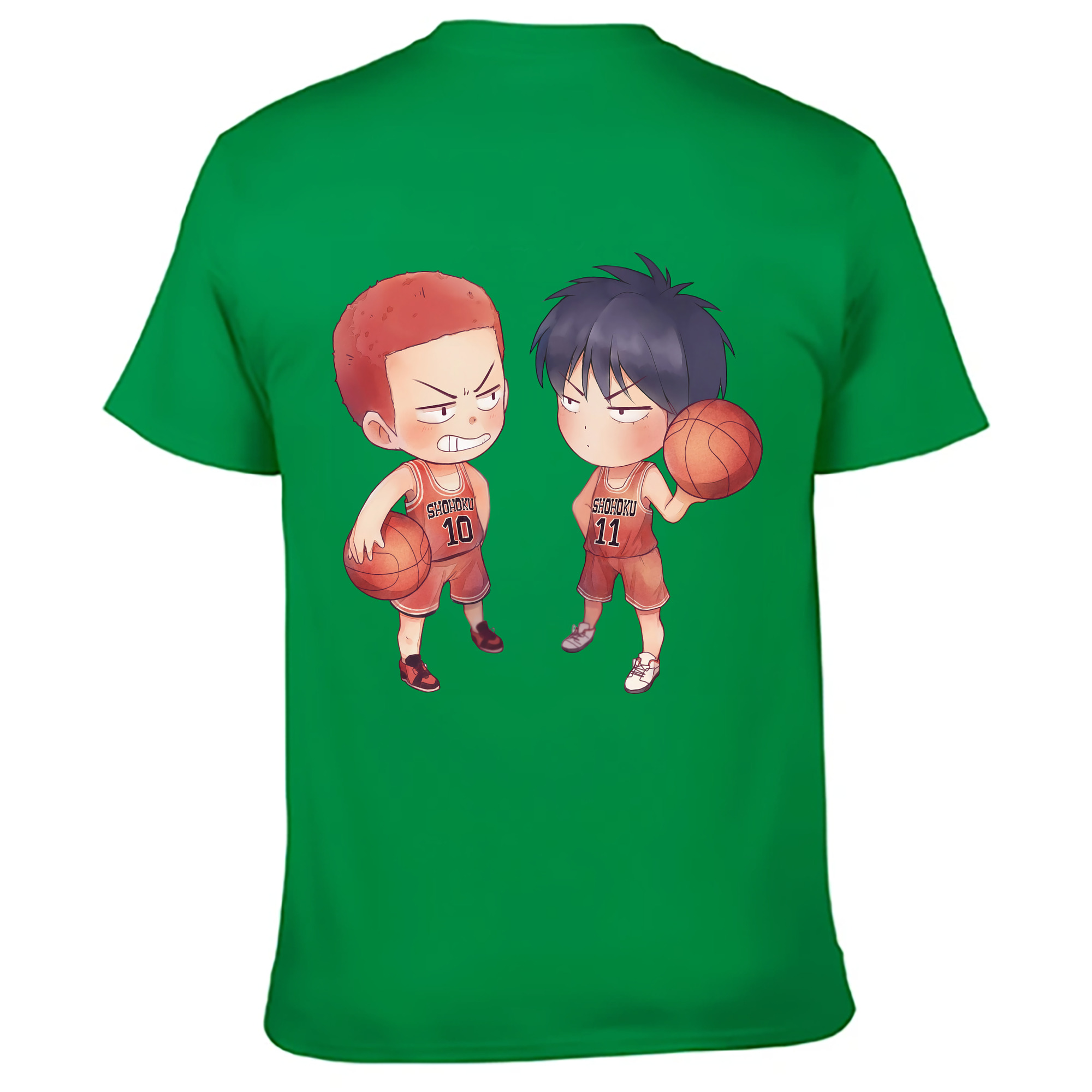 （画像用） SLAM DUNK／スラムダンク 綿100％ メンズ半袖Tシャツ（バックプリント） 通気性