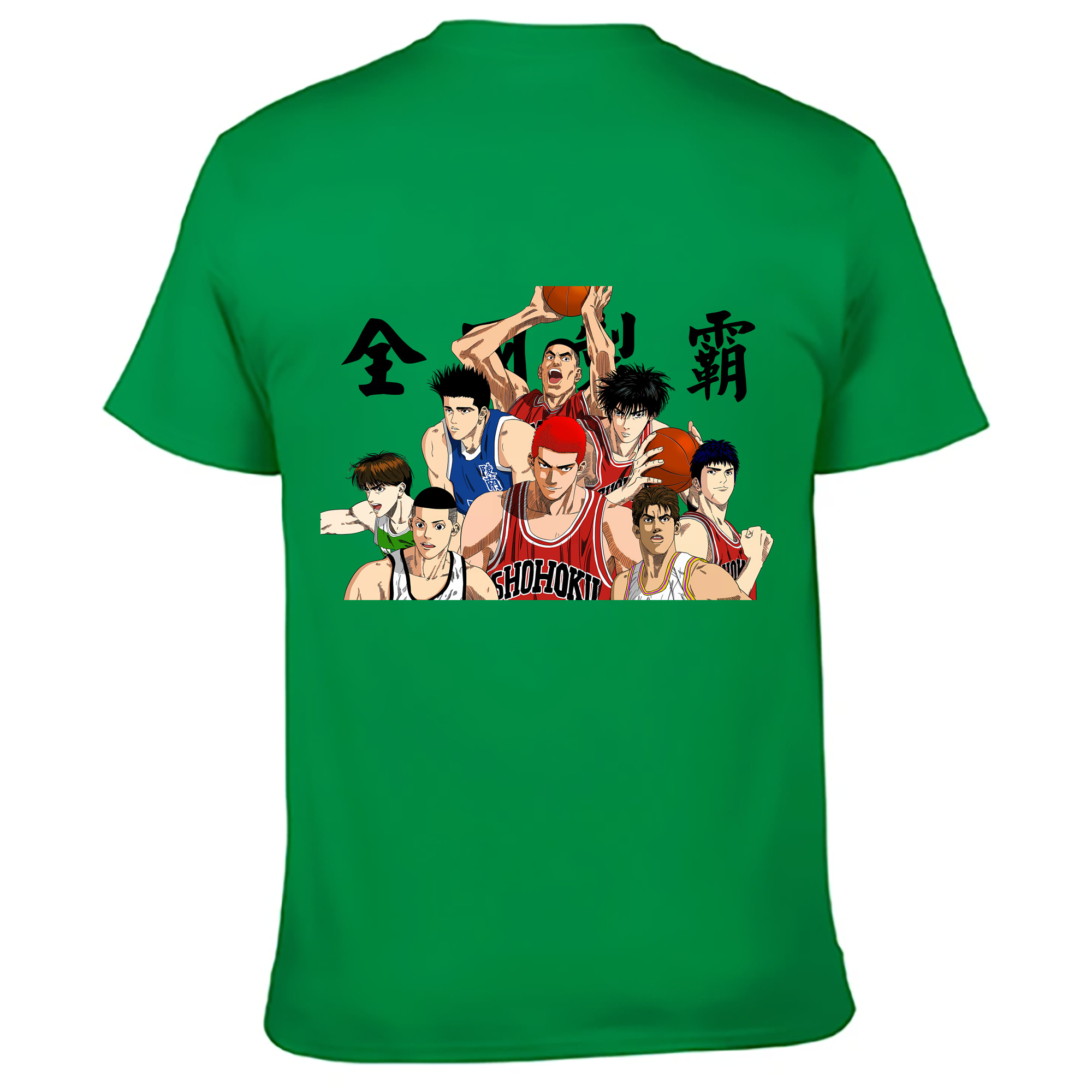 （画像用） SLAM DUNK／スラムダンク 綿100％ メンズ半袖Tシャツ（バックプリント） 通気性