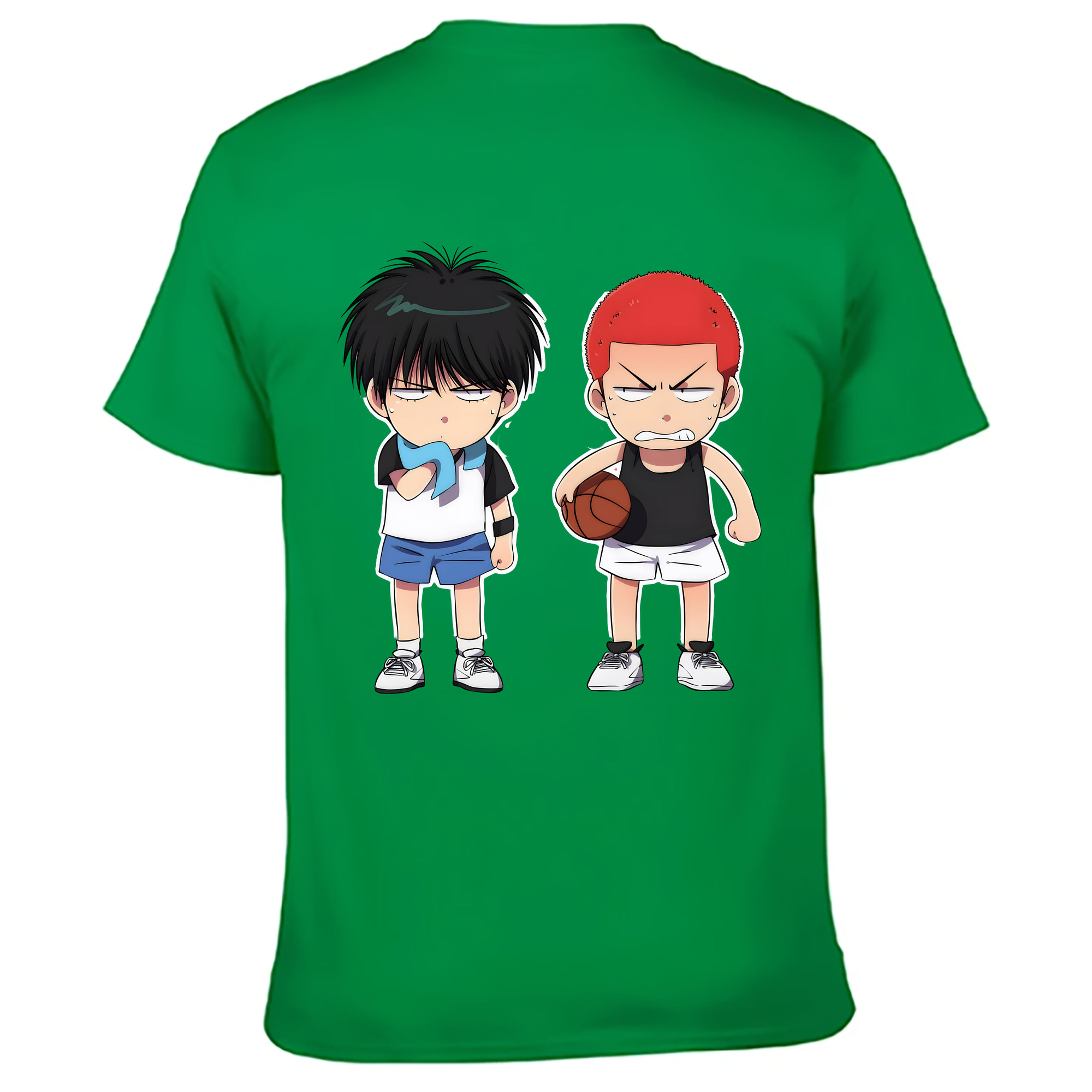（画像用） SLAM DUNK／スラムダンク 綿100％ メンズ半袖Tシャツ（バックプリント） 通気性