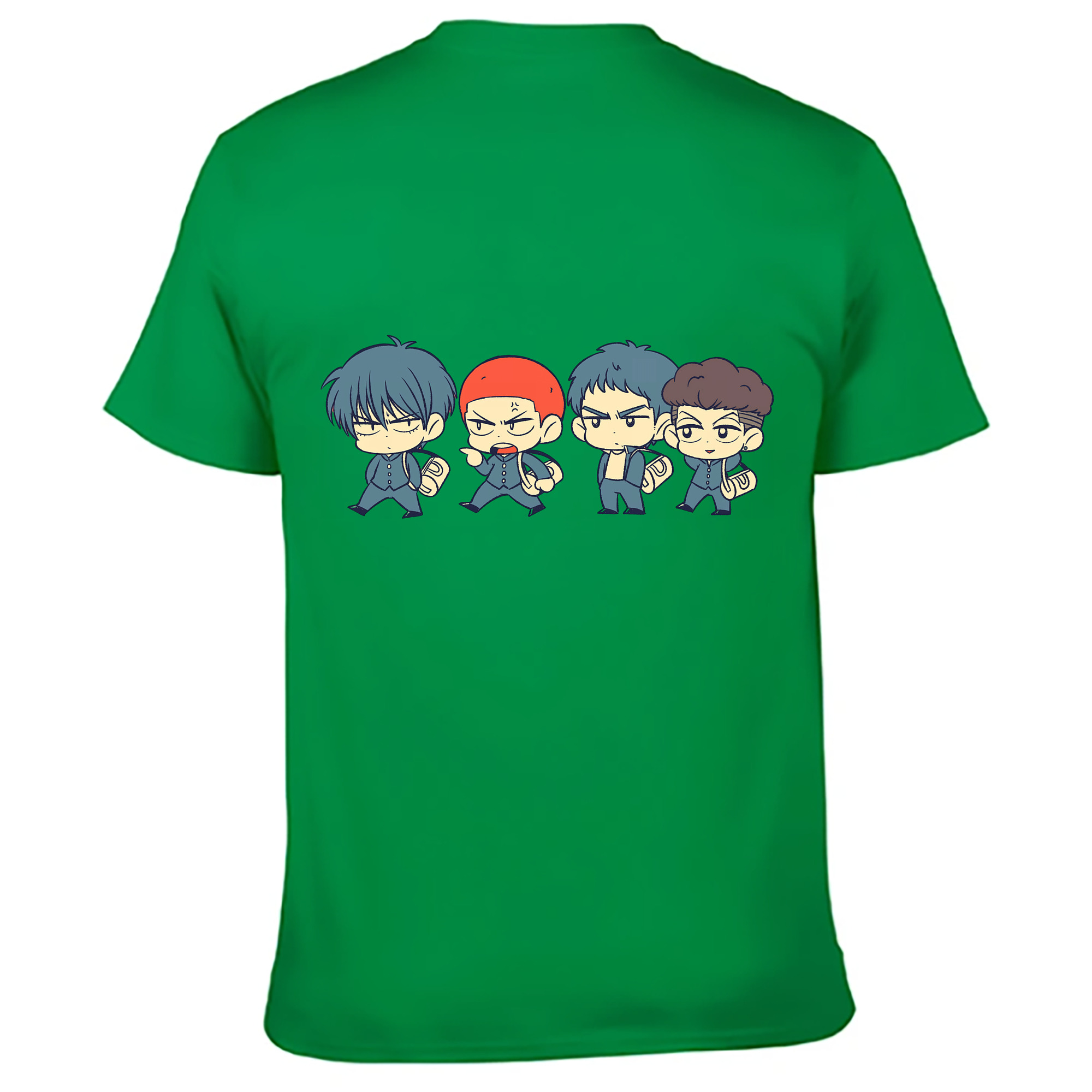 （画像用） SLAM DUNK／スラムダンク 綿100％ メンズ半袖Tシャツ（バックプリント） 通気性