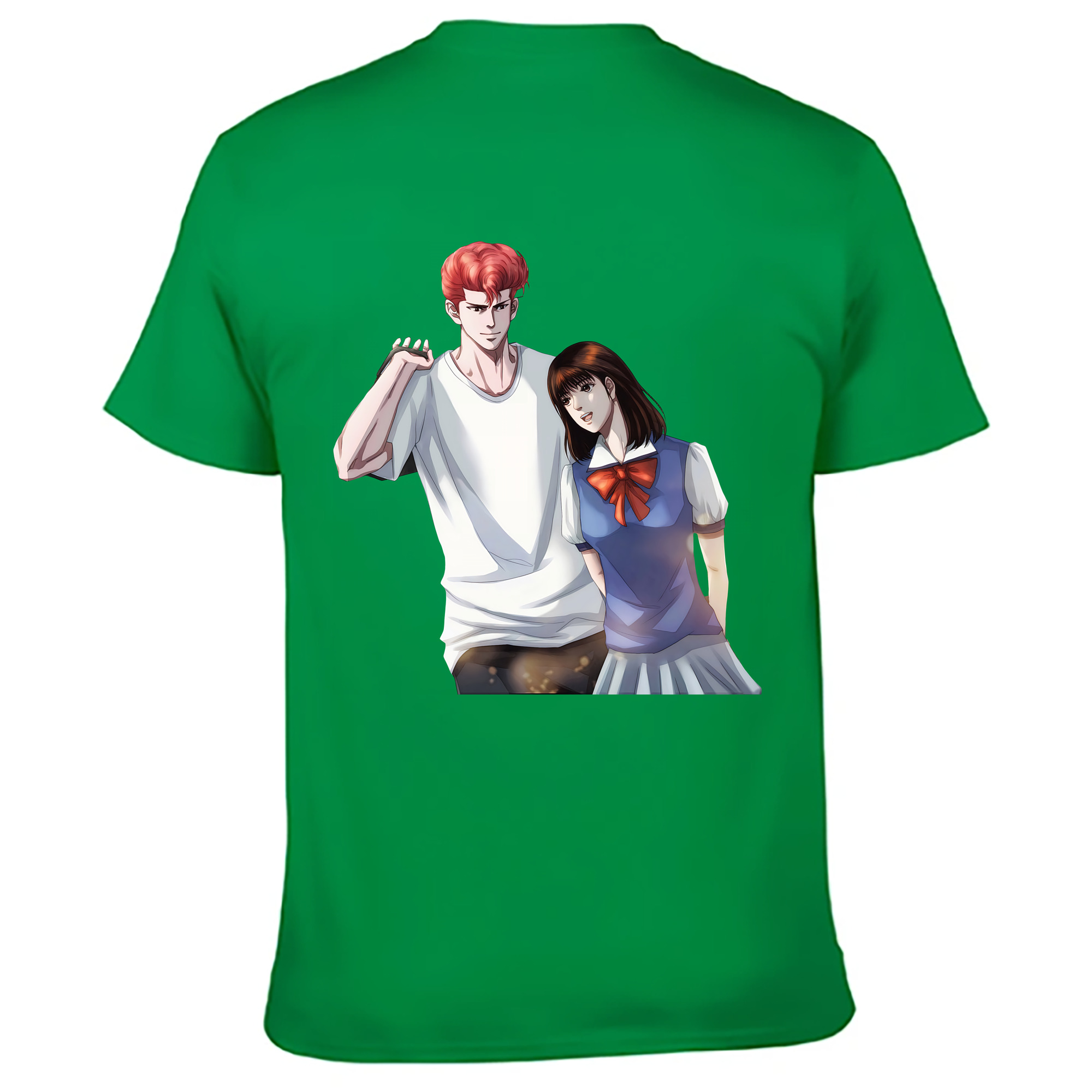 （画像用） SLAM DUNK／スラムダンク 綿100％ メンズ半袖Tシャツ（バックプリント） 通気性