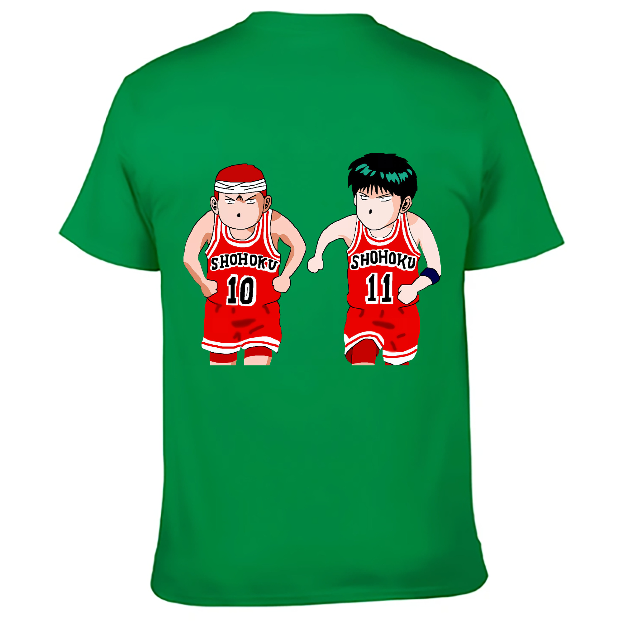 （画像用） SLAM DUNK／スラムダンク 綿100％ メンズ半袖Tシャツ（バックプリント） 通気性