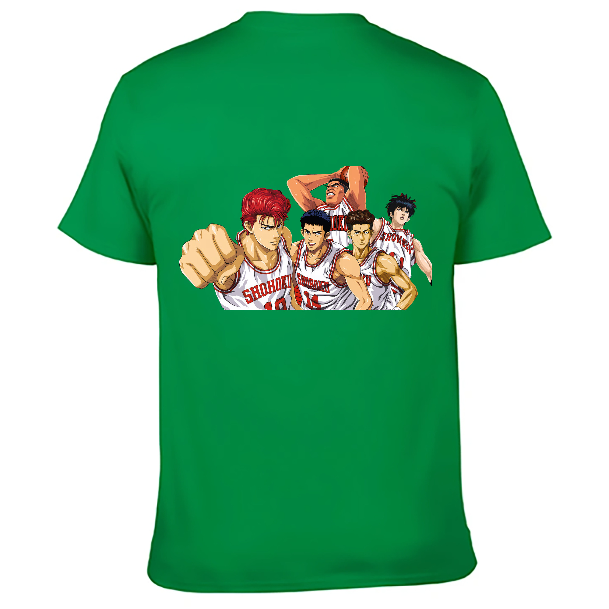 （画像用） SLAM DUNK／スラムダンク 綿100％ メンズ半袖Tシャツ（バックプリント） 通気性