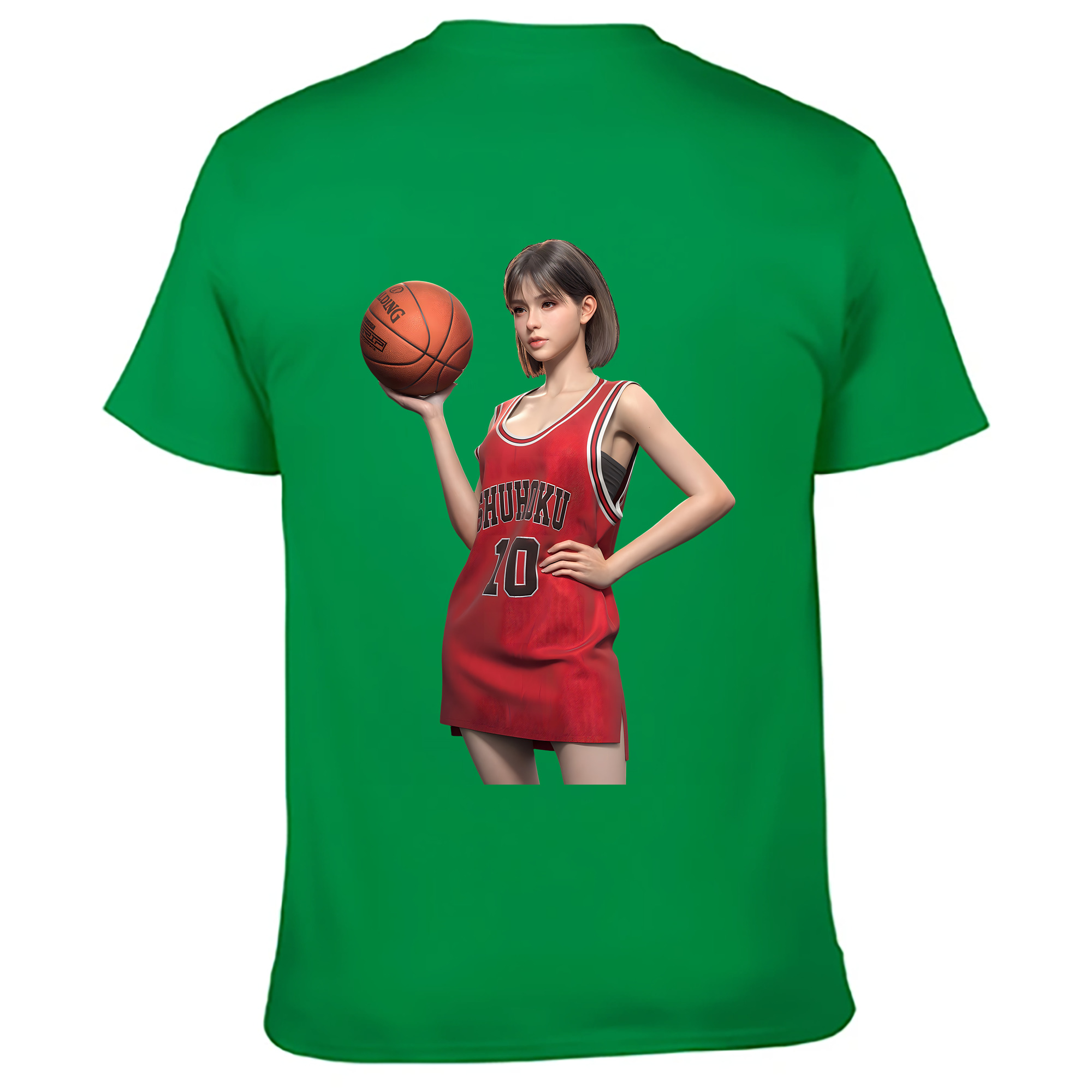 （画像用） SLAM DUNK／スラムダンク 綿100％ メンズ半袖Tシャツ（バックプリント） 通気性
