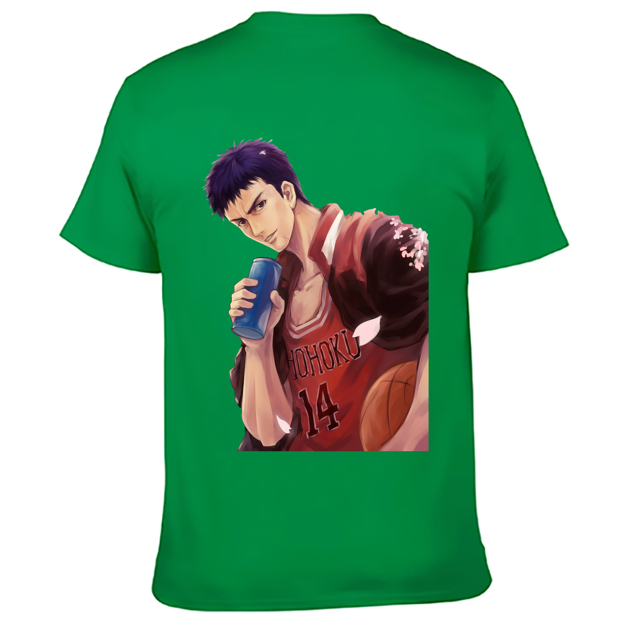（画像用） SLAM DUNK／スラムダンク 綿100％ メンズ半袖Tシャツ（バックプリント） 通気性