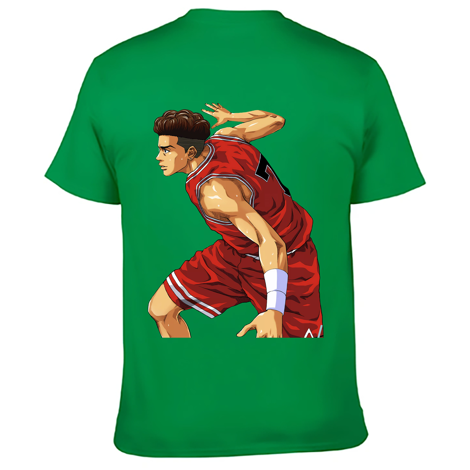 （画像用） SLAM DUNK／スラムダンク 綿100％ メンズ半袖Tシャツ（バックプリント） 通気性