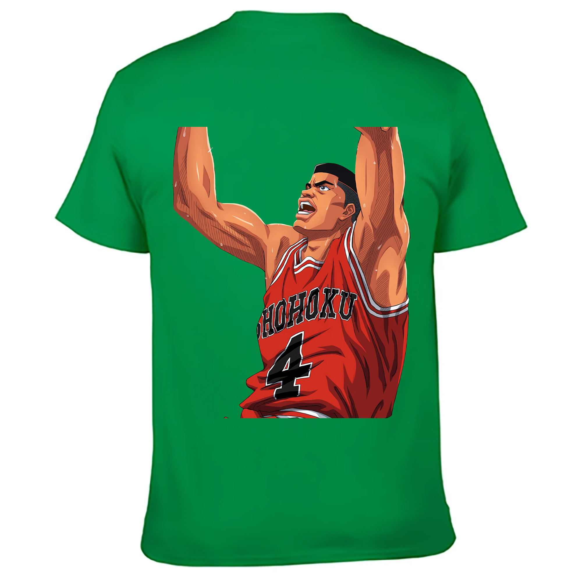 （画像用） SLAM DUNK／スラムダンク 綿100％ メンズ半袖Tシャツ（バックプリント） 通気性