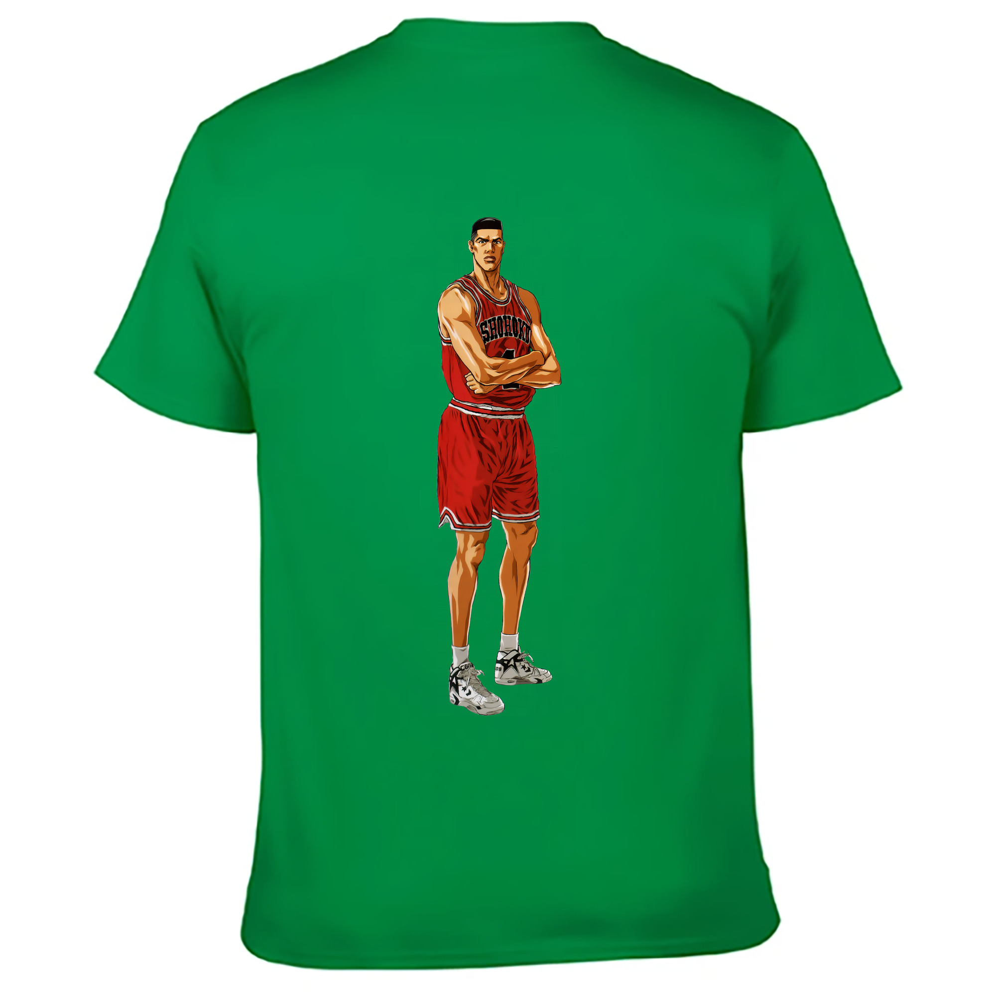 （画像用） SLAM DUNK／スラムダンク 綿100％ メンズ半袖Tシャツ（バックプリント） 通気性