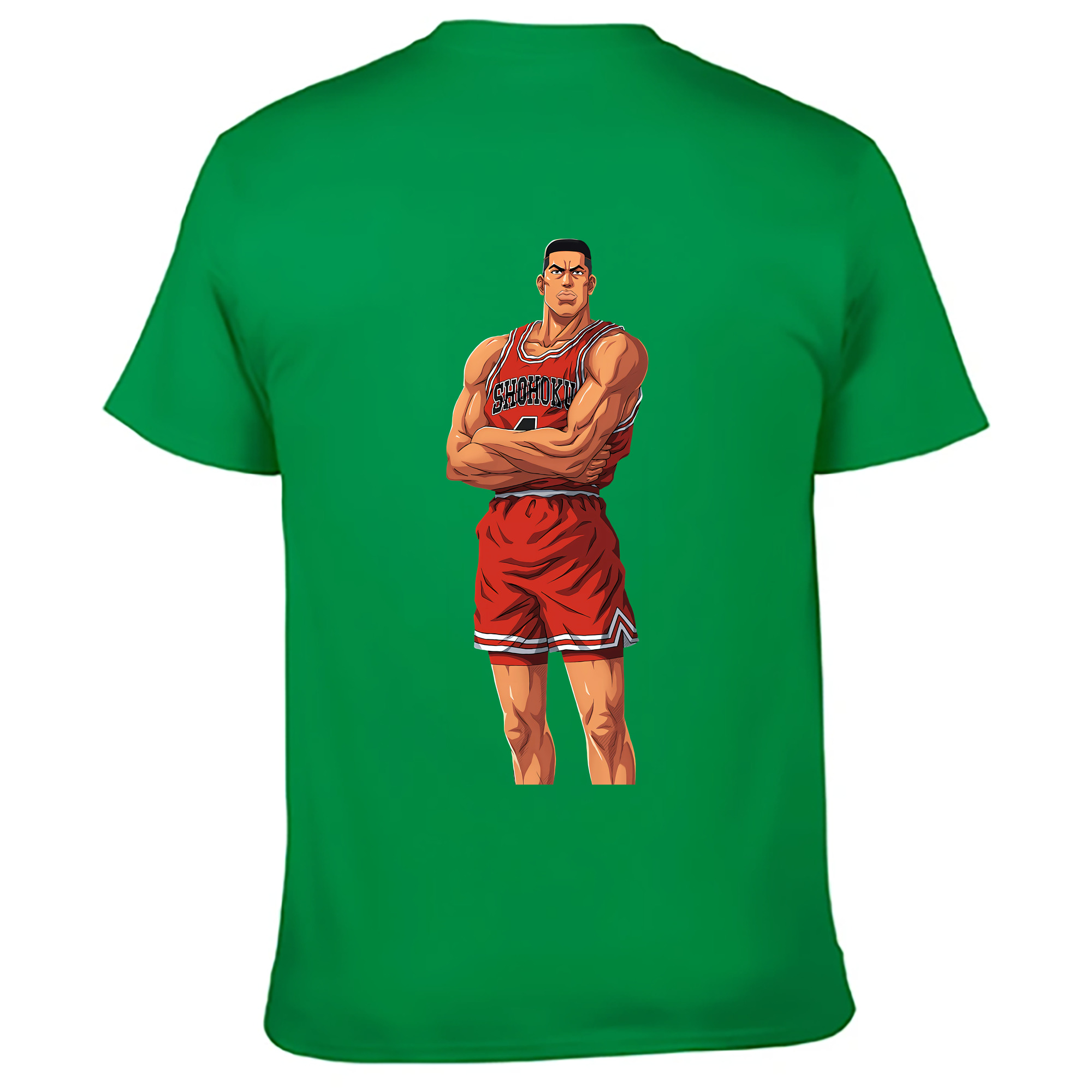 （画像用） SLAM DUNK／スラムダンク 綿100％ メンズ半袖Tシャツ（バックプリント） 通気性