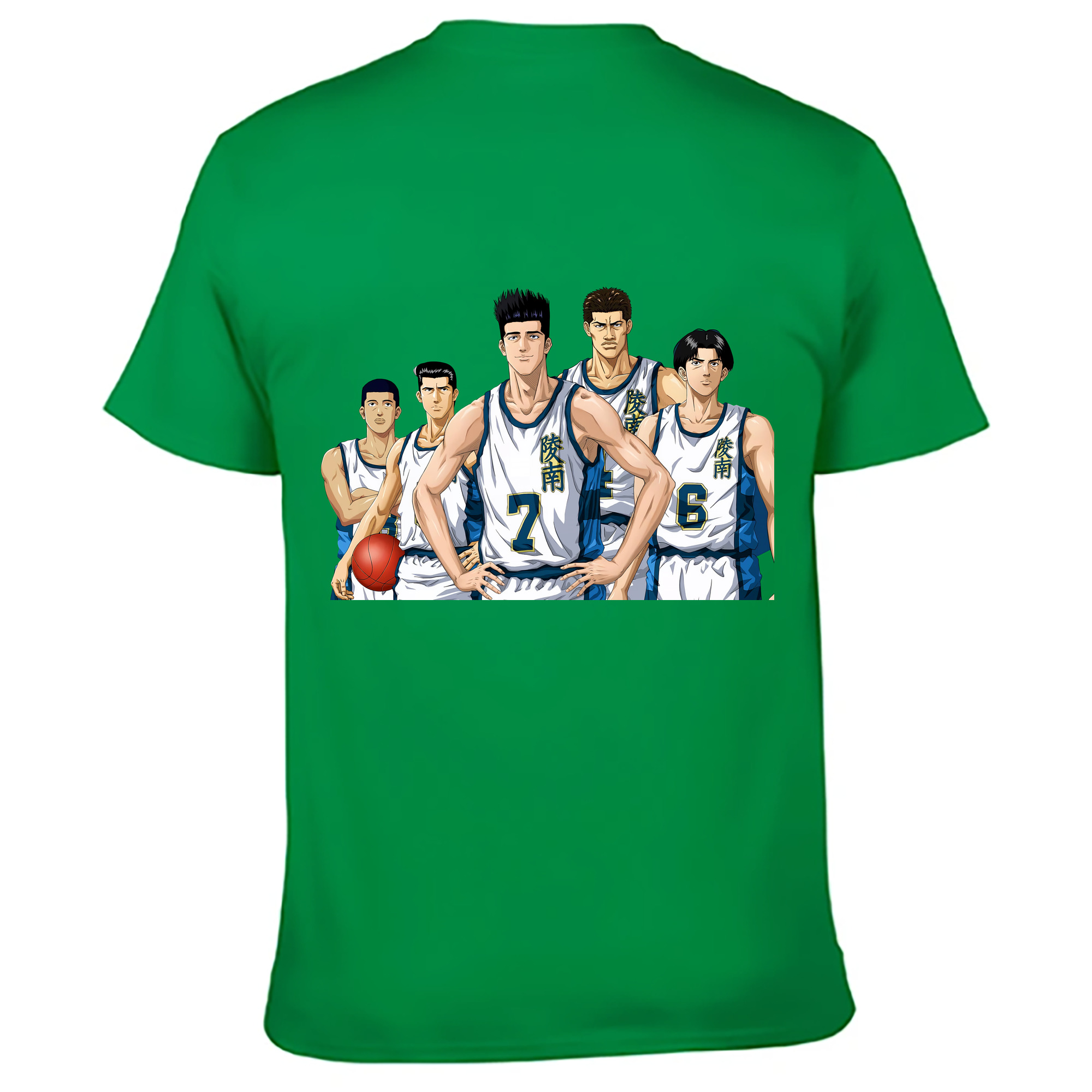 （画像用） SLAM DUNK／スラムダンク 綿100％ メンズ半袖Tシャツ（バックプリント） 通気性